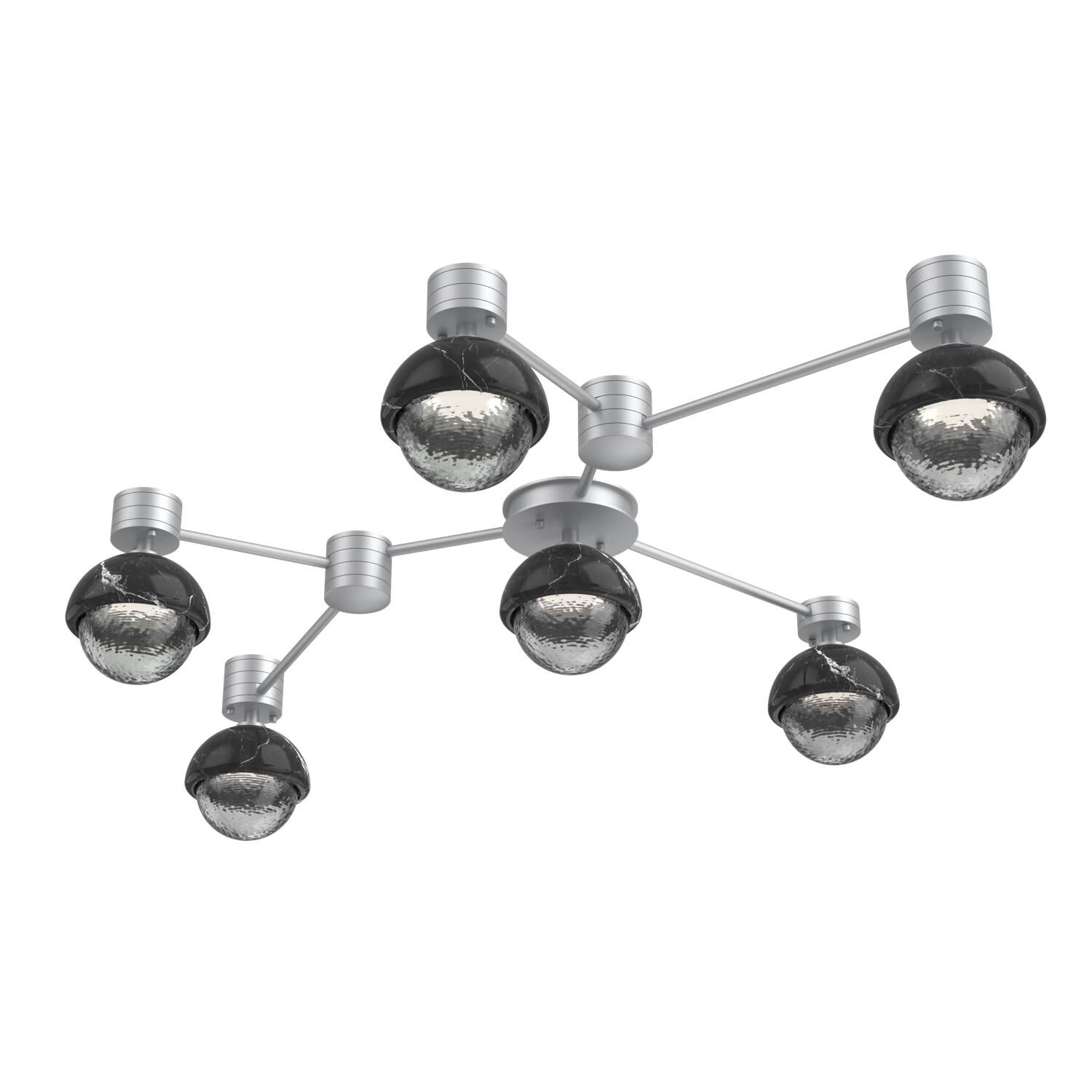 Shown in Classic Silver finish and Smoke glass and Black Marble accent