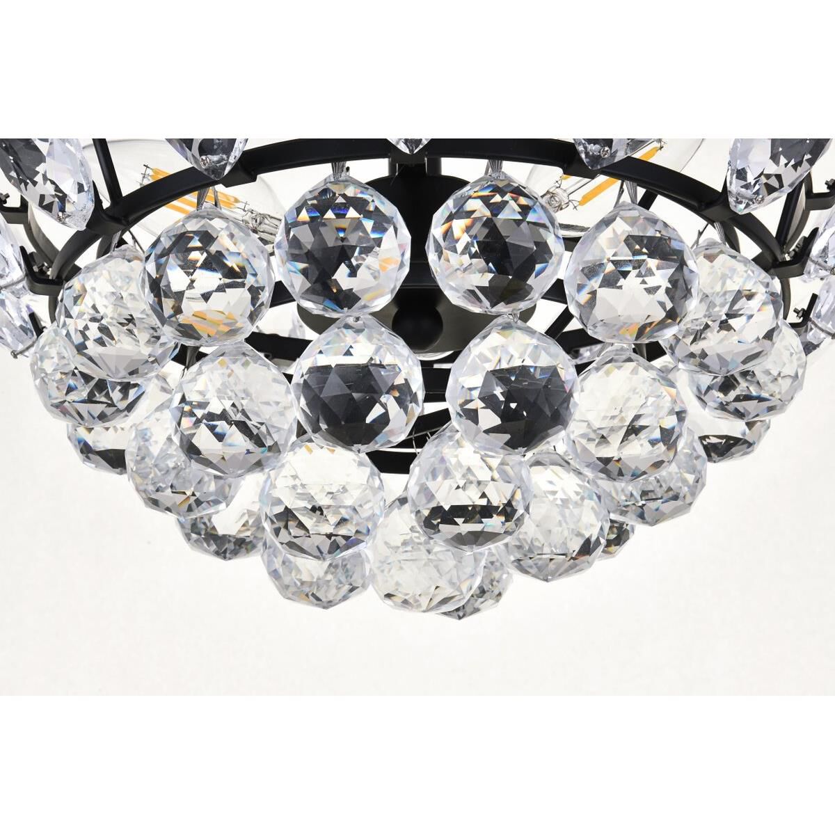 Emilia 14 Inch 3 Light Semi Flush Mount by Elegant Lighting
