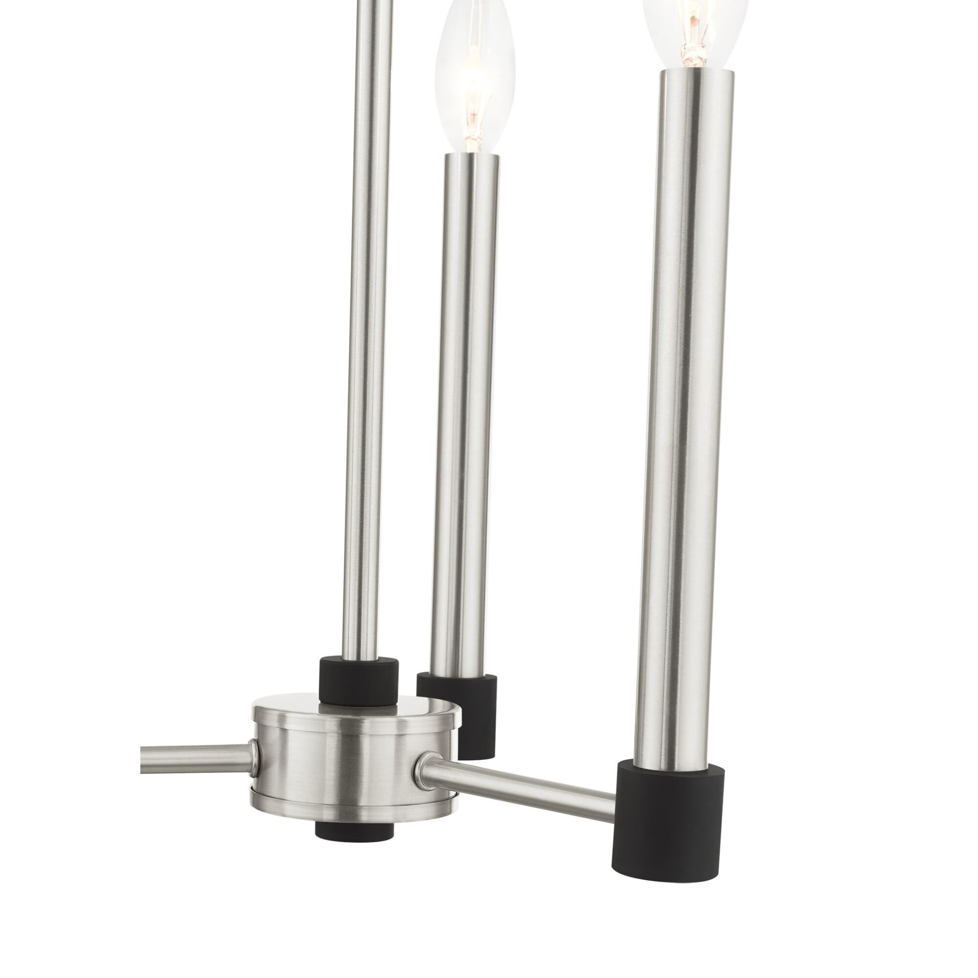 Shown in Brushed Nickel With Satin Brass Accents finish