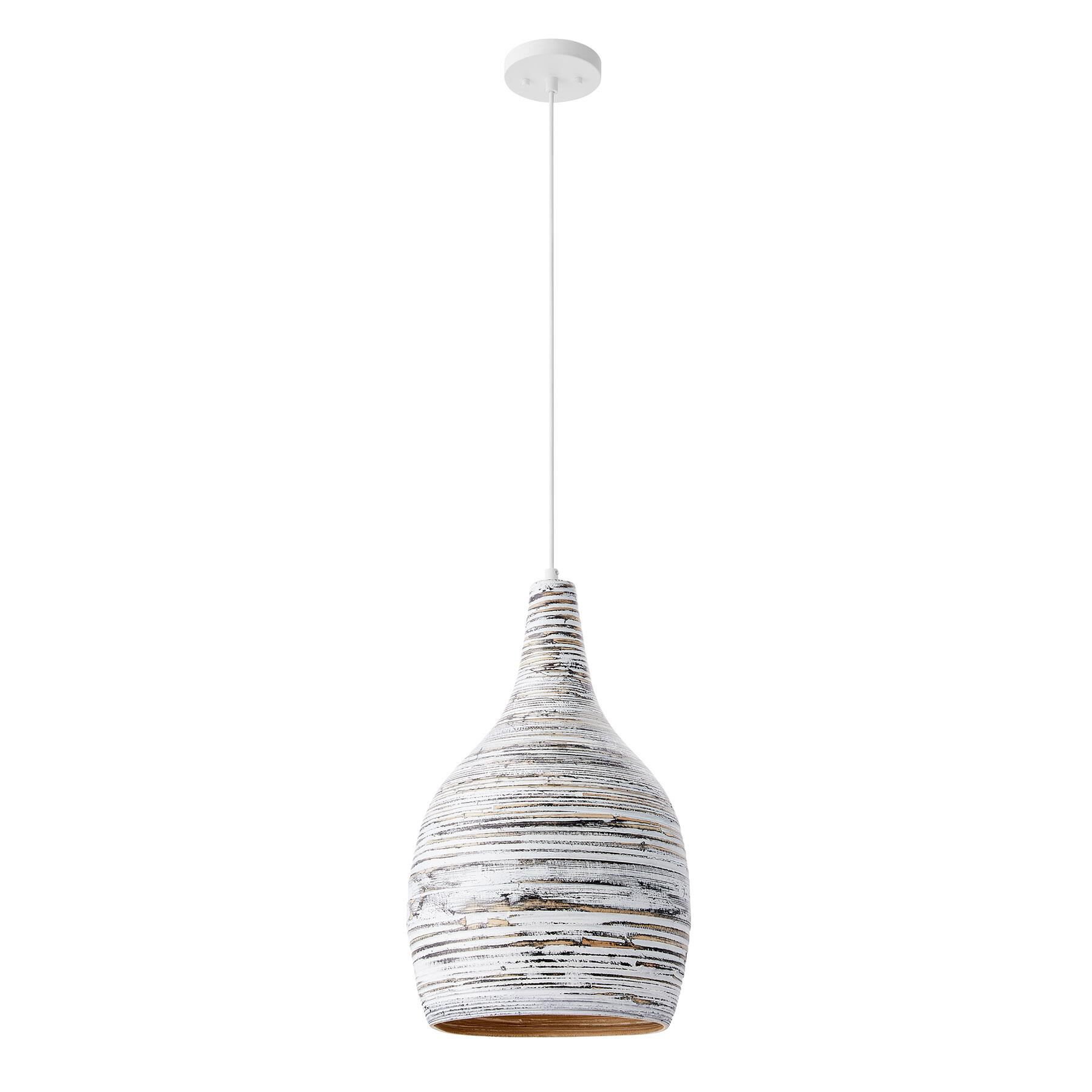 Shown in Brindled Bamboo finish and Spun Bamboo shade