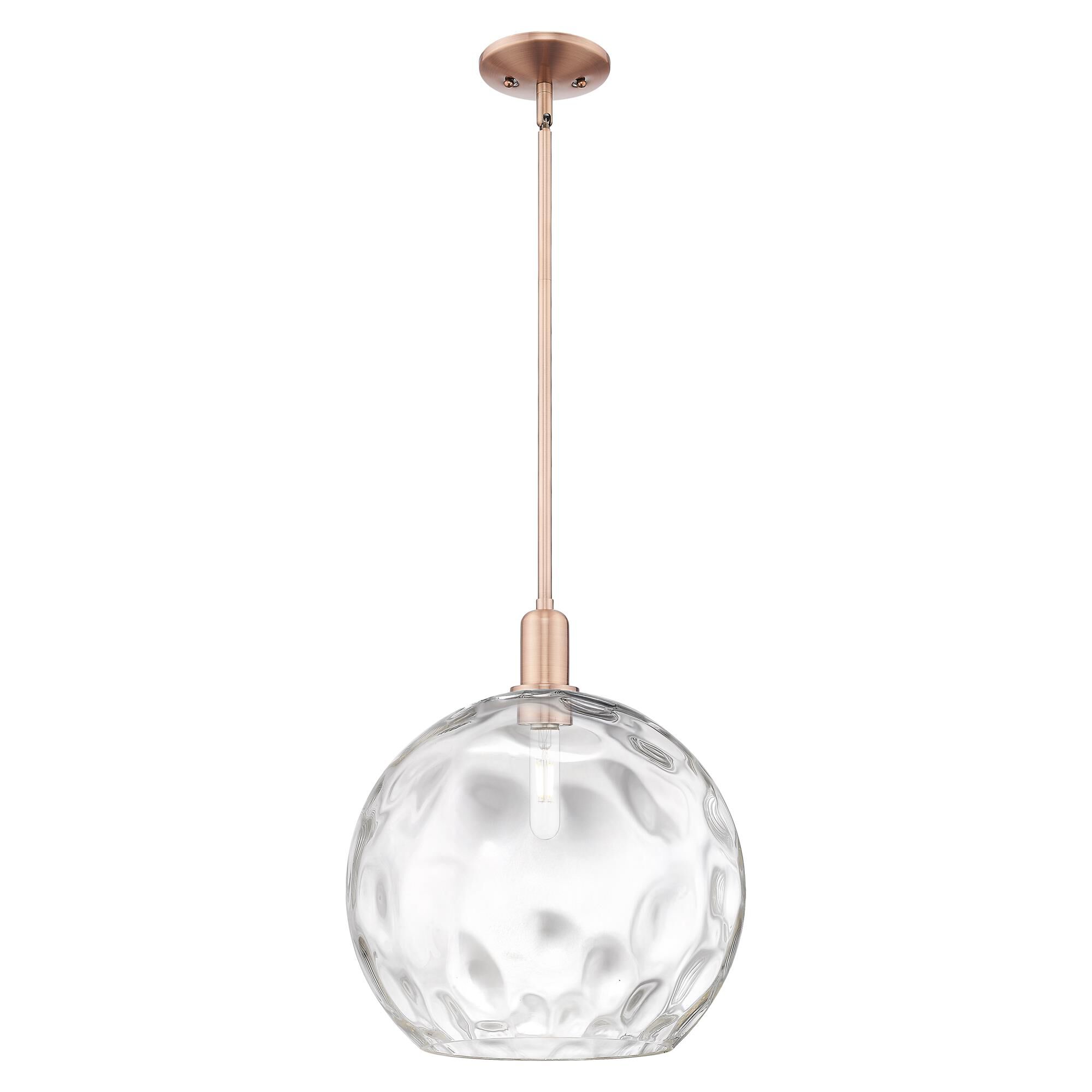 Shown in Antique Copper finish and Clear Water glass