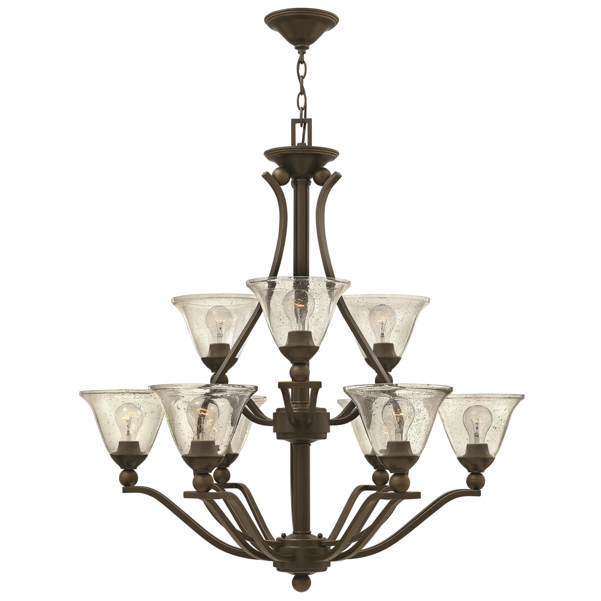 Shown in Olde Bronze With Clear Seedy finish and Clear Seedy glass