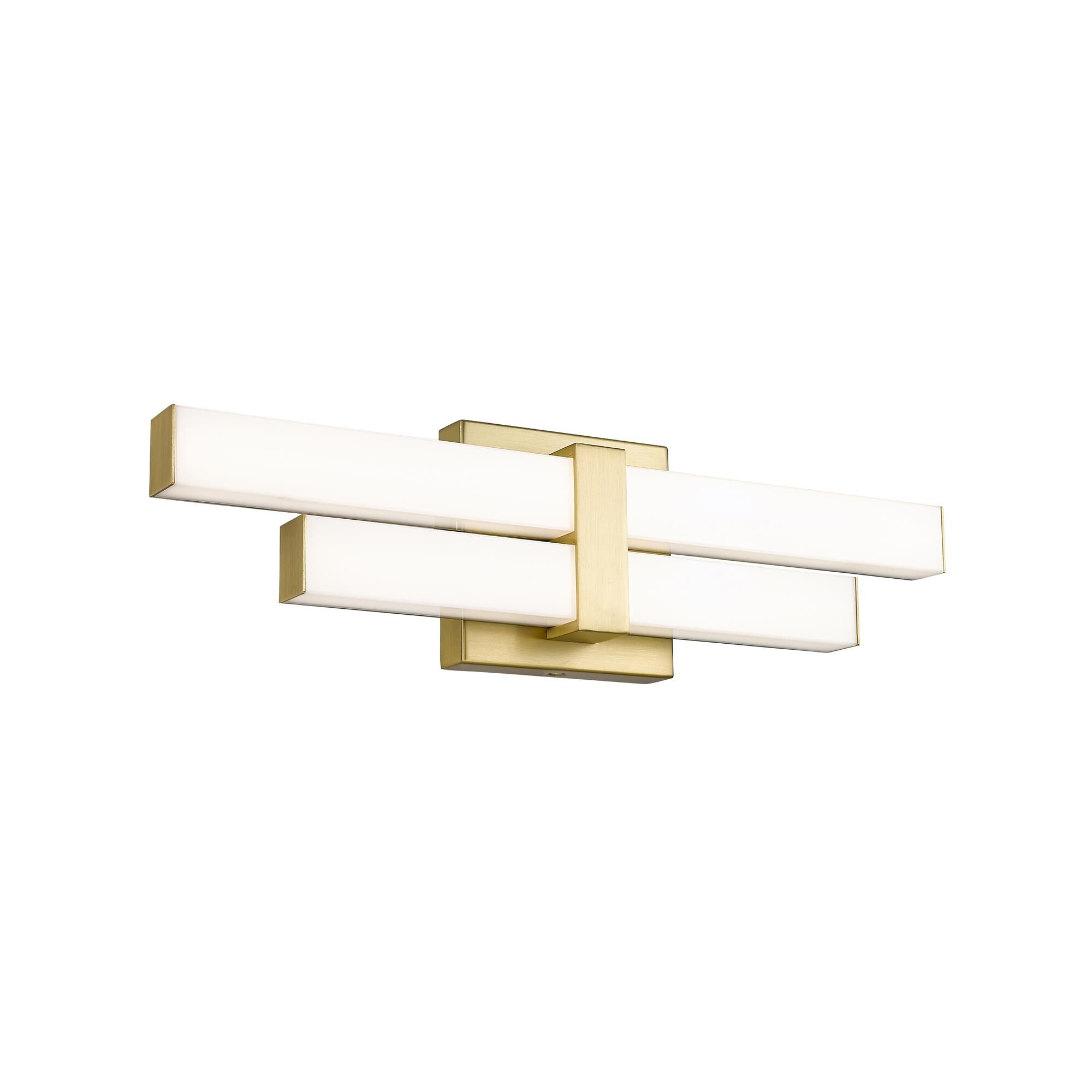 Shown in Modern Gold finish and Frosted glass and Frosted shade