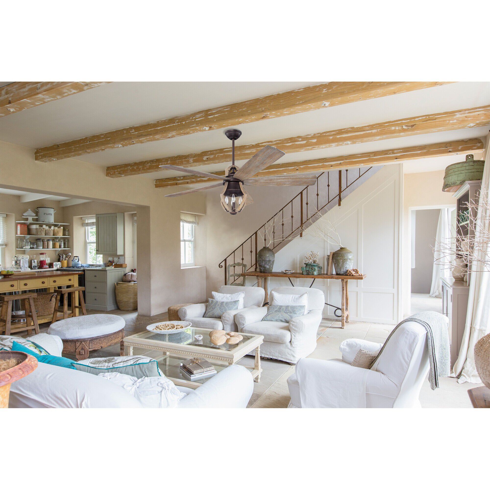 Winton 56 Inch Ceiling Fan with Light Kit,