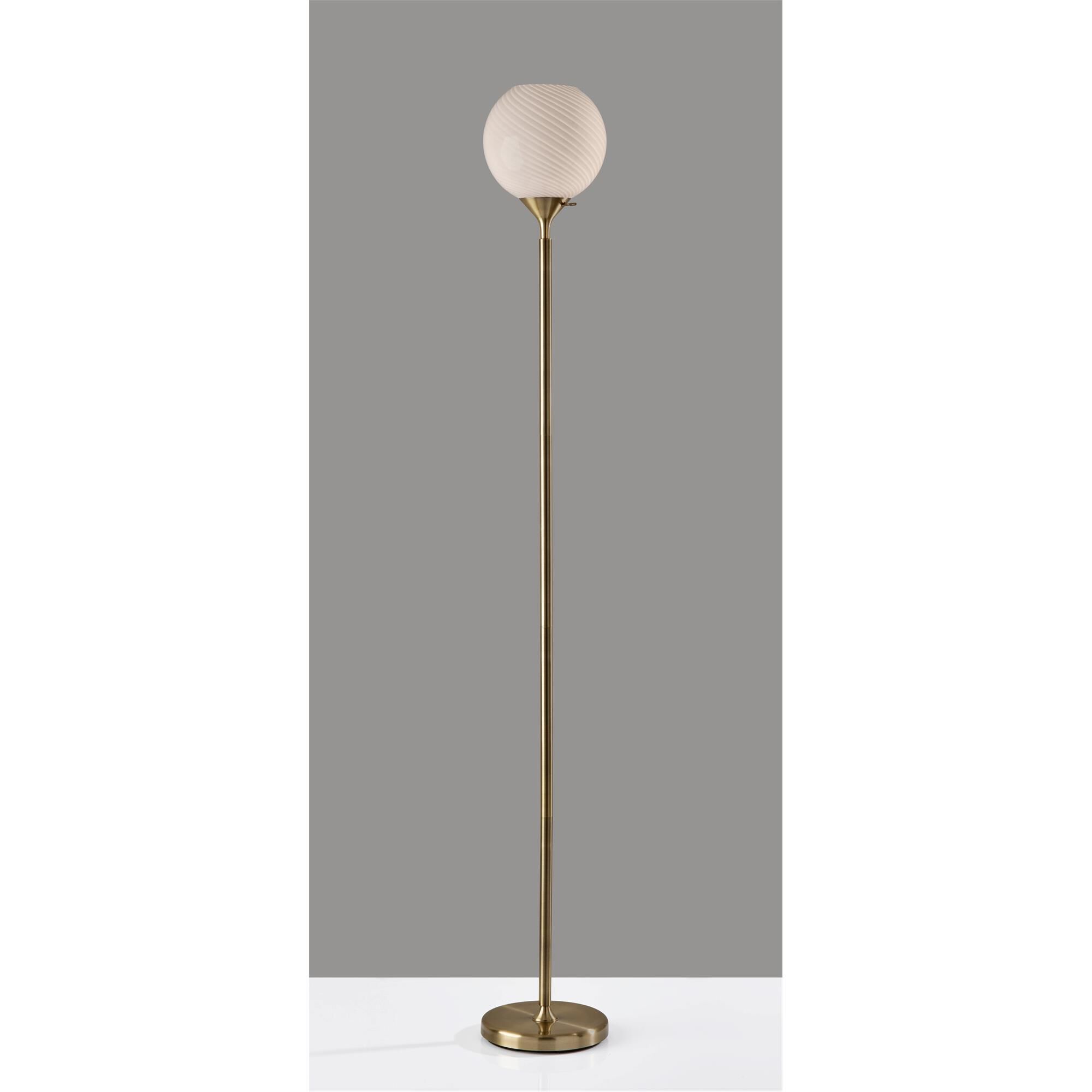 Swirl 74 Inch Torchiere Lamp,