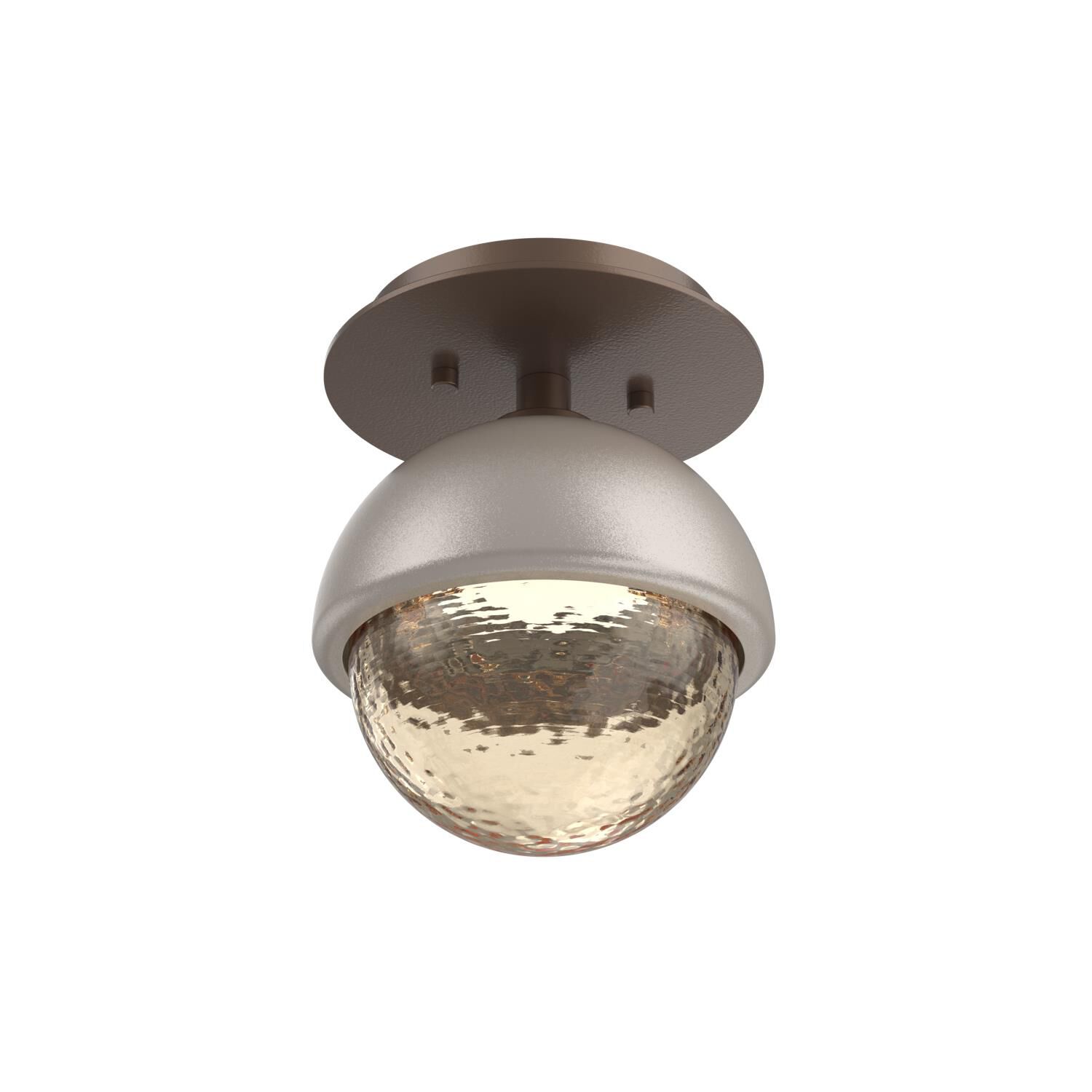 Shown in Burnished Bronze finish and Amber glass and Beige Silver accent