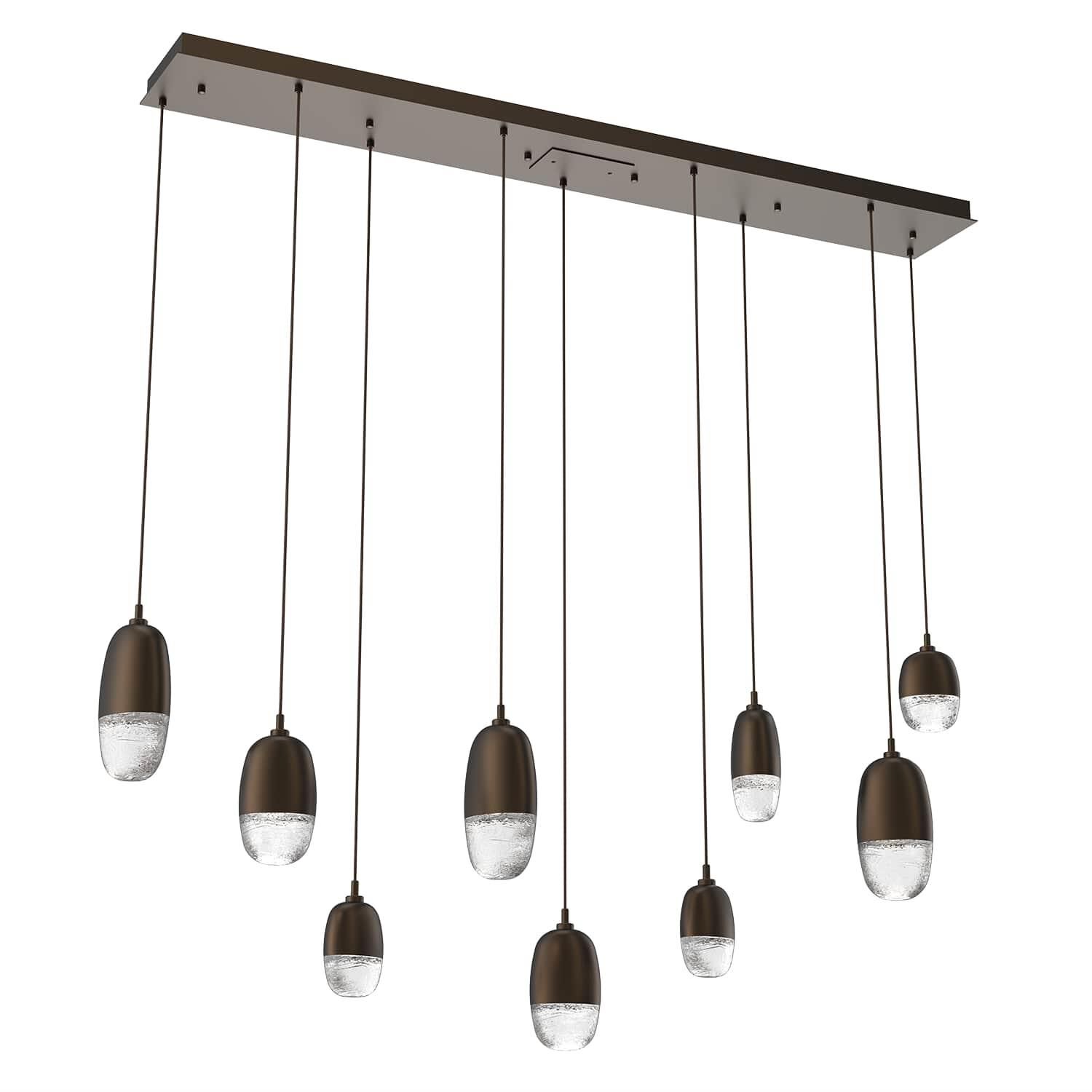 Pebble 62 Inch 9 Light LED Linear Suspension Light by Hammerton Studio