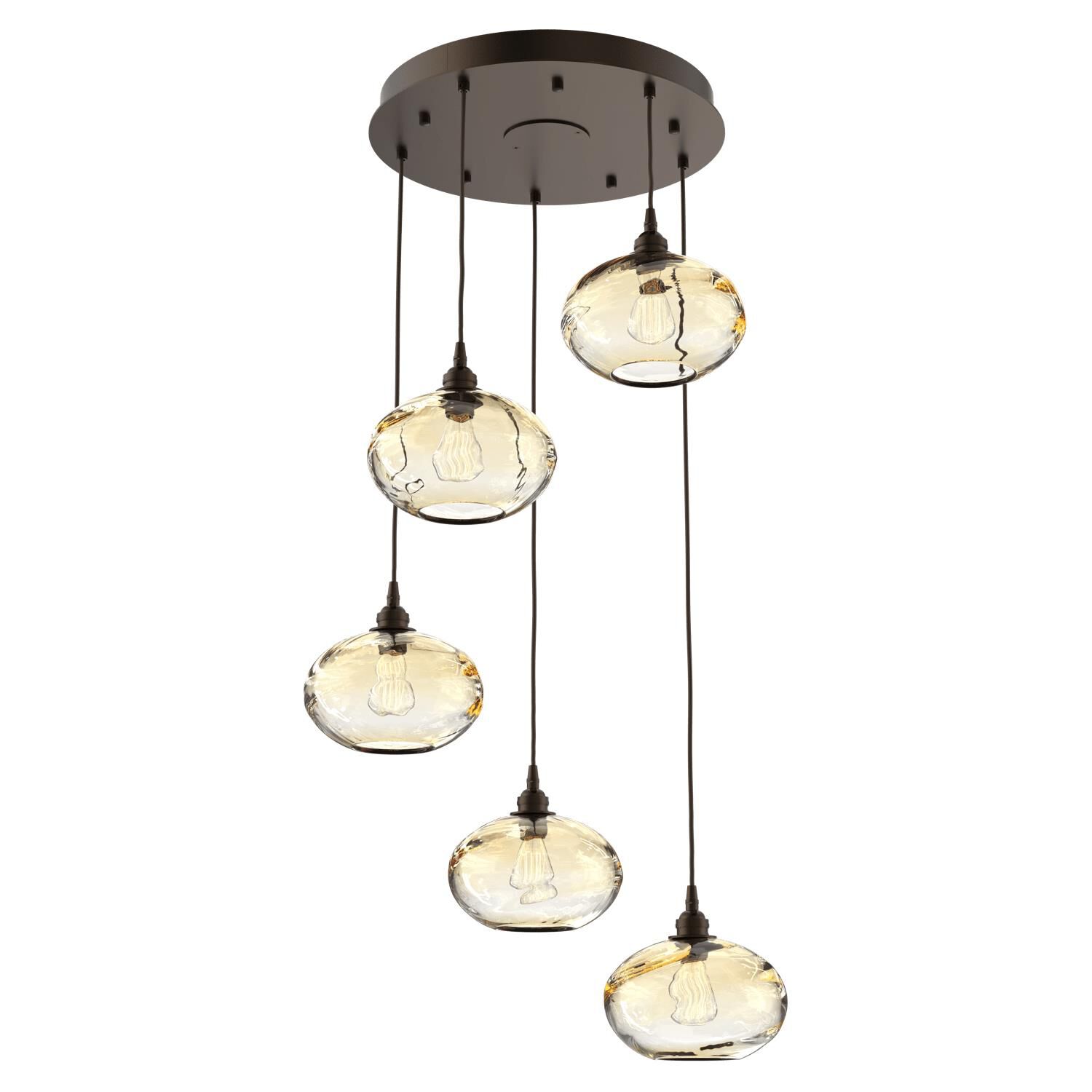 Coppa 22 Inch 5 Light Multi Light Pendant by Hammerton Studio