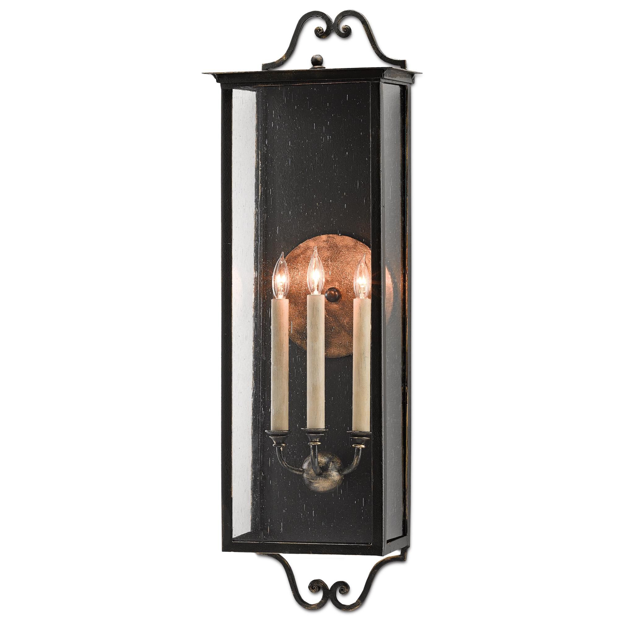Giatti 35 Inch Tall 3 Light Outdoor Wall Light by Currey and Company