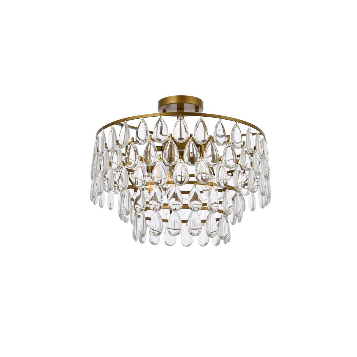 Shown in Brass finish and Royal Cut Clear crystal