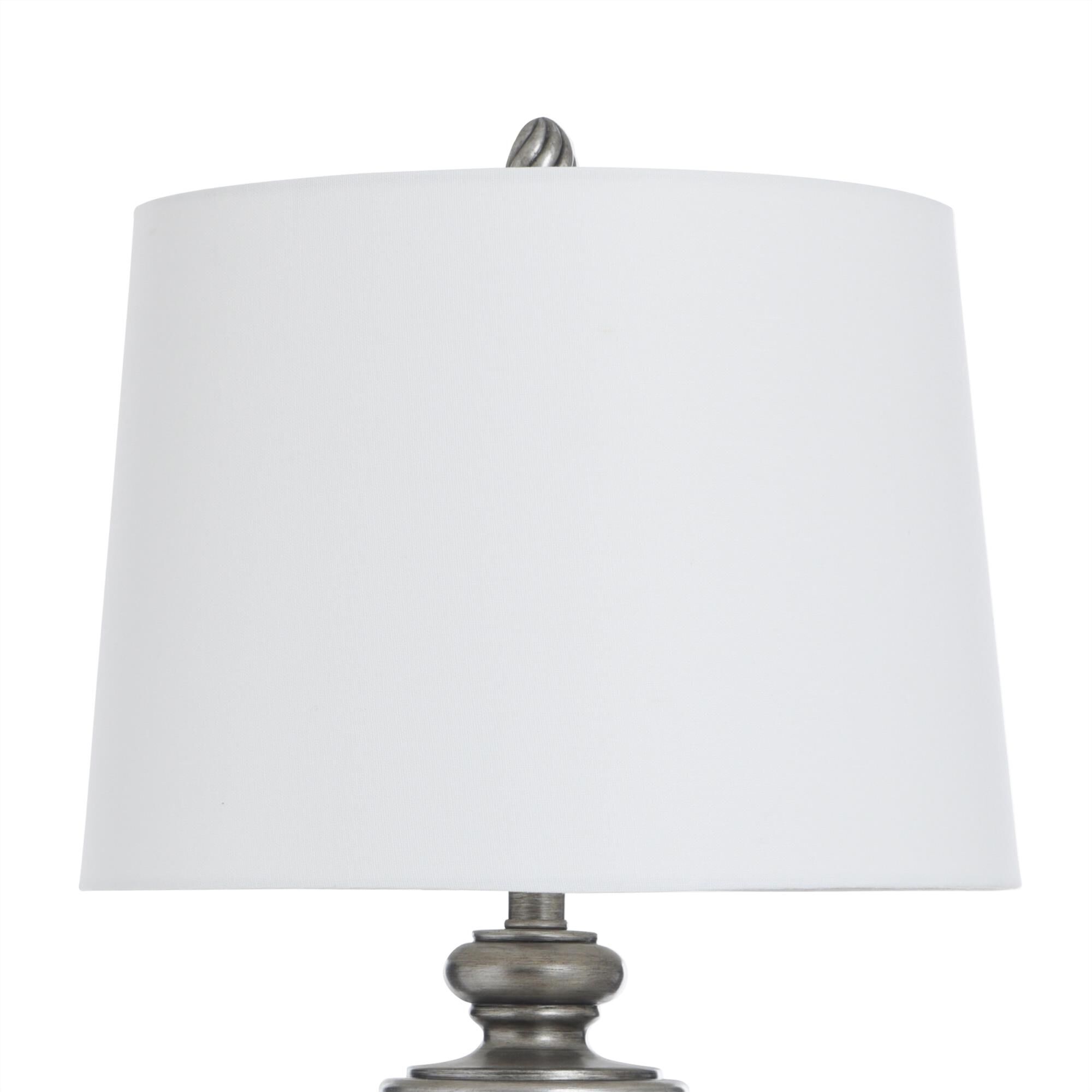 Shown in Dark Silver, Brown Brushed, Off-White finish and Off-White Cotton and Polyester Blend shade