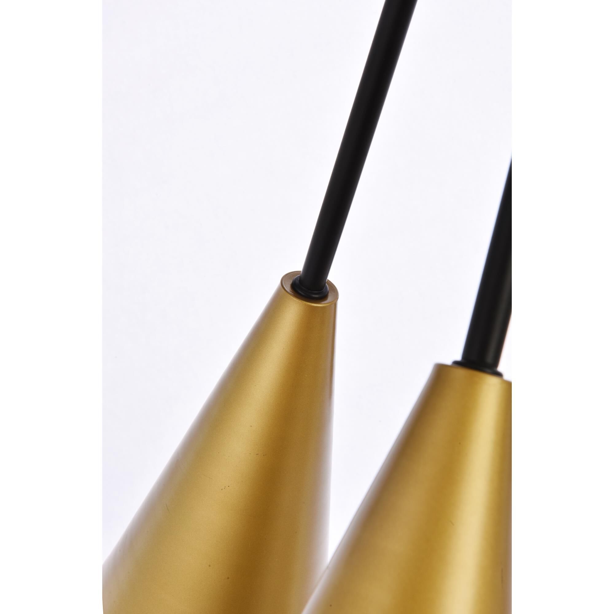 Shown in Black and Brass finish