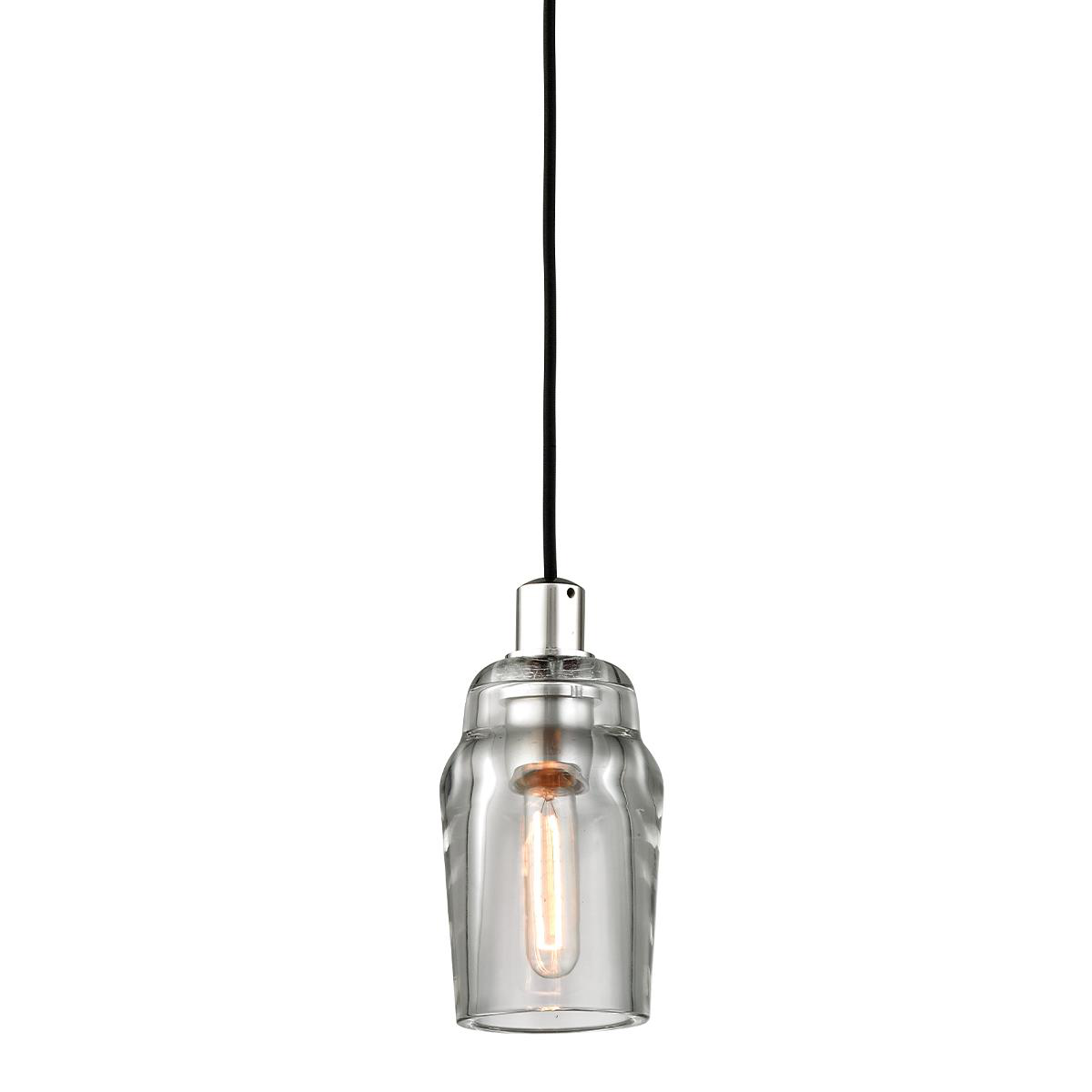 Shown in Graphite, Polished Nickel finish and Clear glass and Pressed Glass shade
