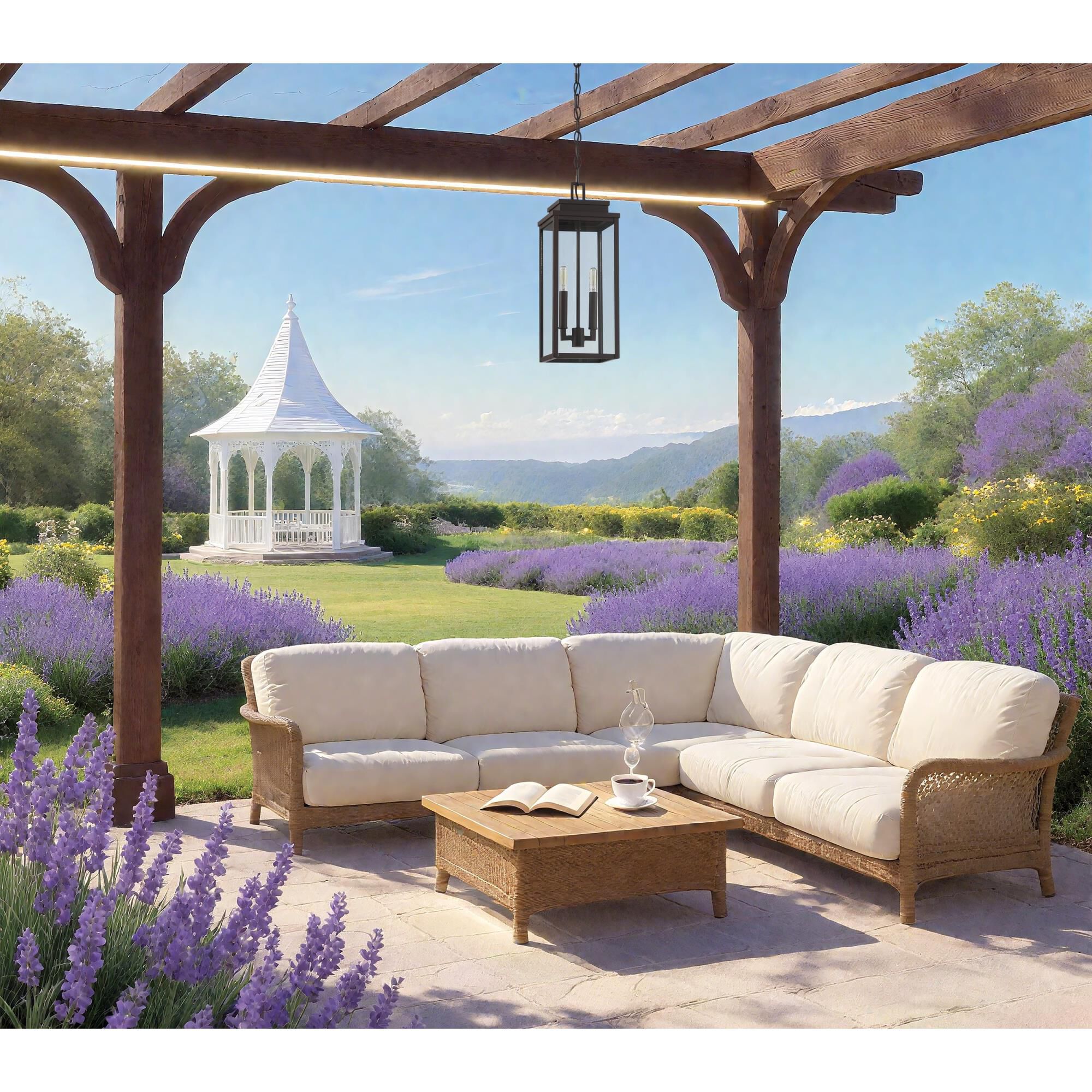 Hillside 7 Inch Outdoor Hanging Lantern by Eglo Lighting