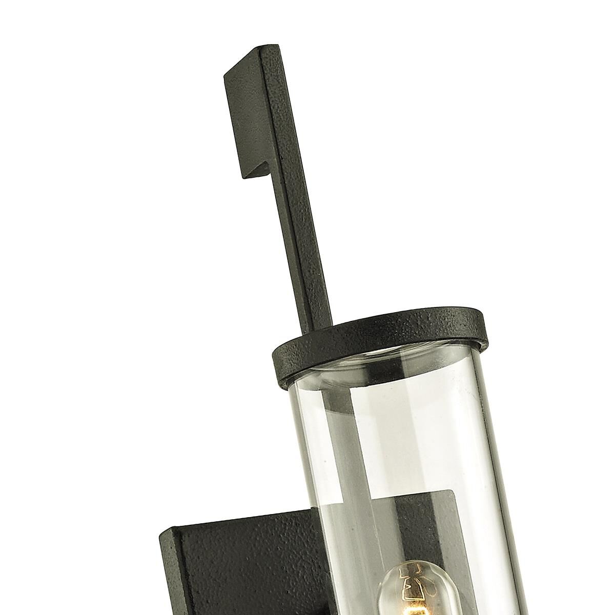 Shown in Forged Iron finish and Clear glass