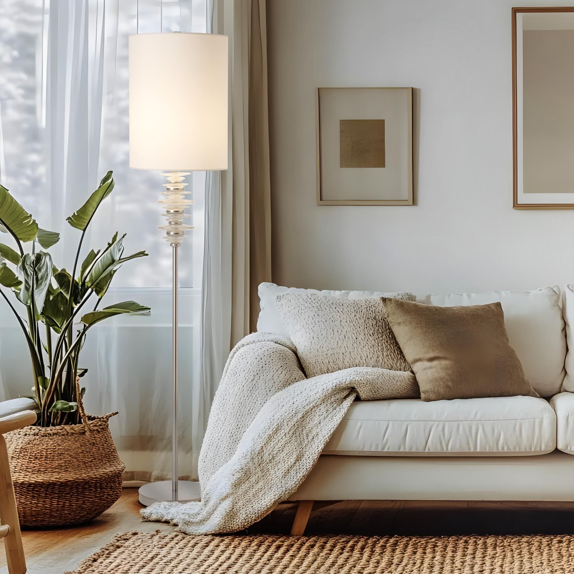 Shown in Sterling finish and White shade