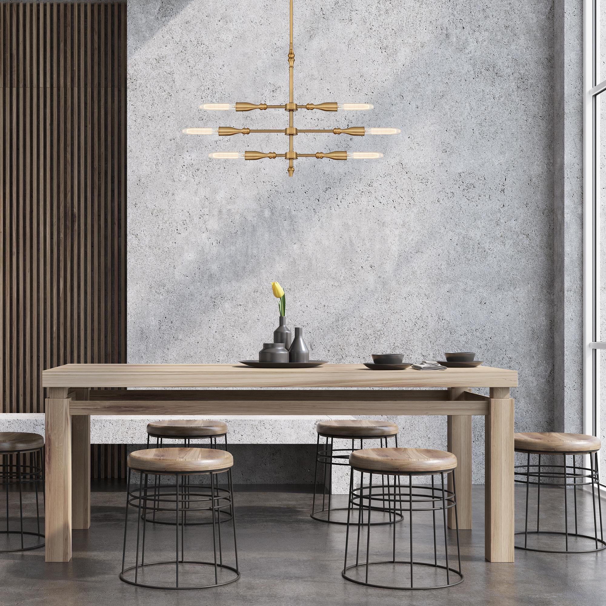 Louise 28 Inch 6 Light Linear Suspension Light by Designers Fountain