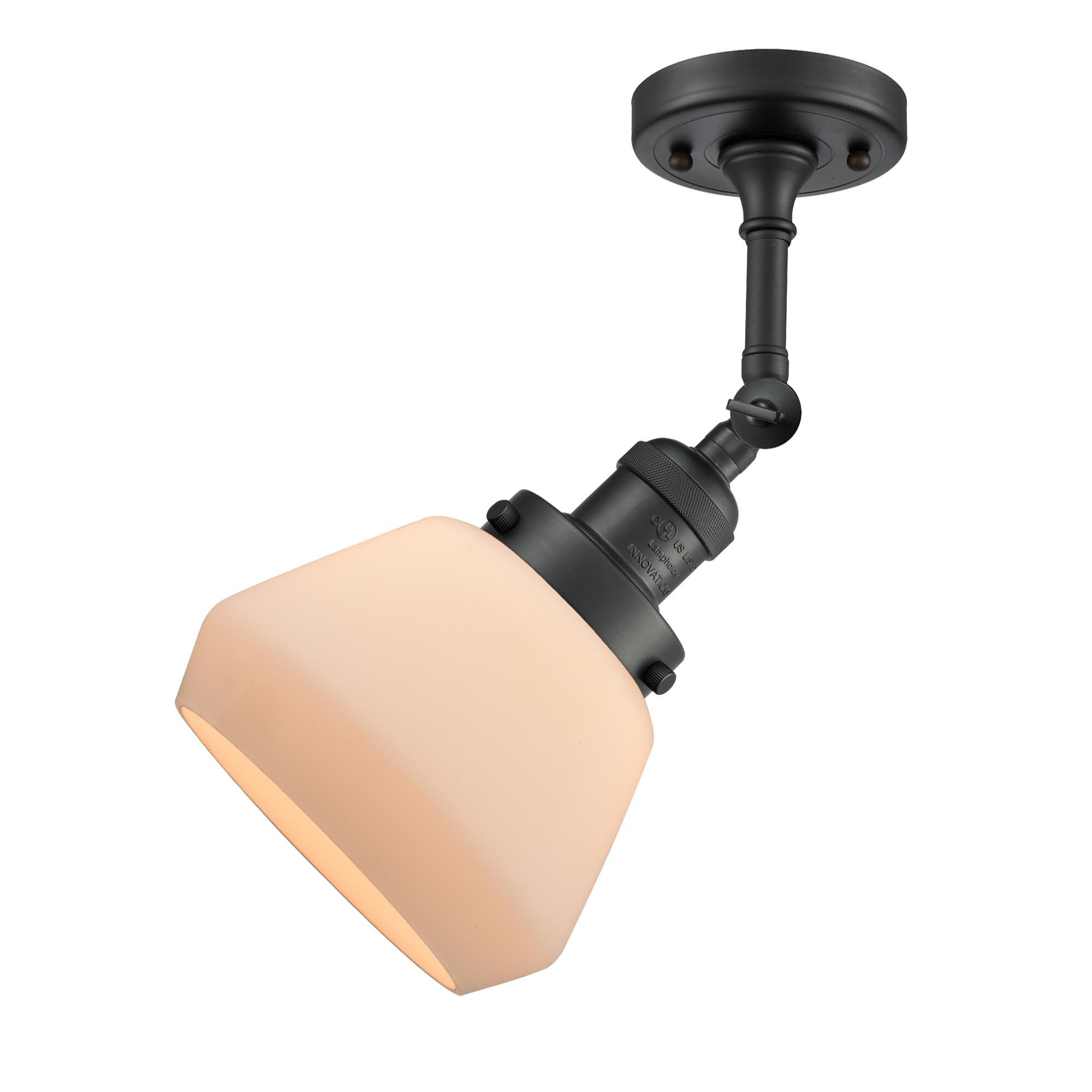Shown in Matte Black finish and Matte White Cased glass and No Accent accent