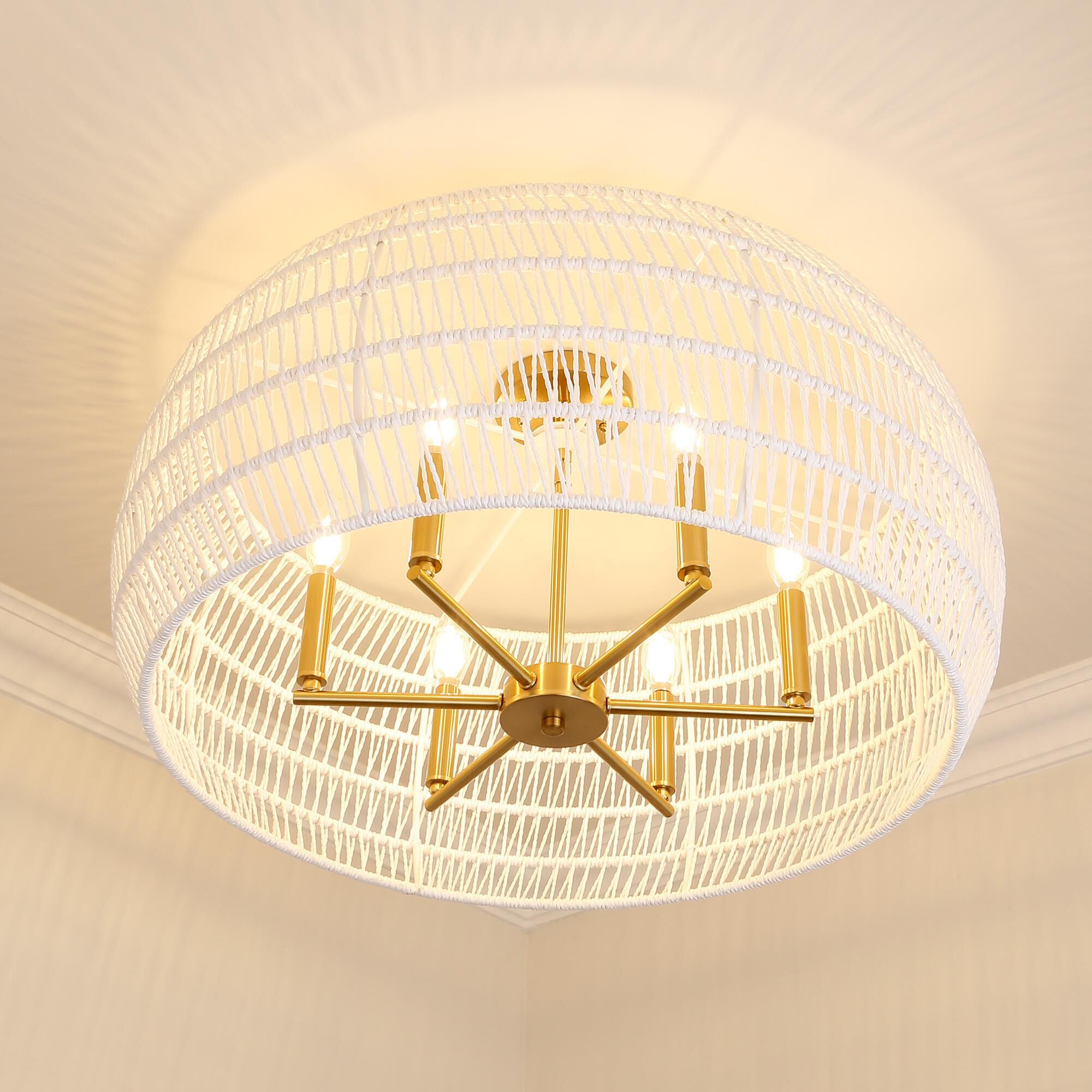 Ellie 27 Inch Semi Flush Mount by Golden Lighting