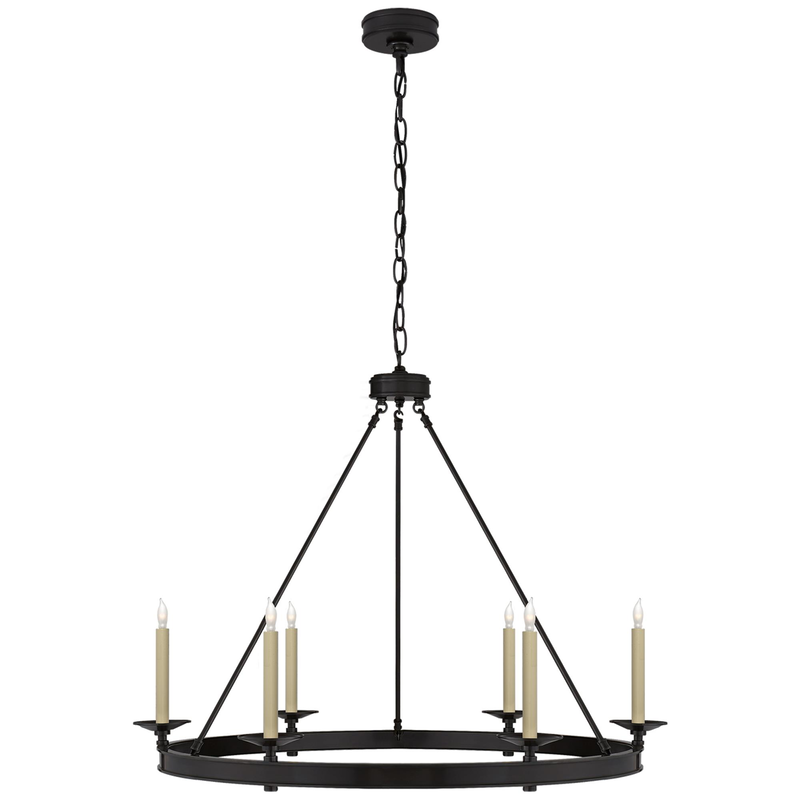 Chapman & Myers Launceton 36 Inch 6 Light Chandelier by Visual Comfort Signature Collection