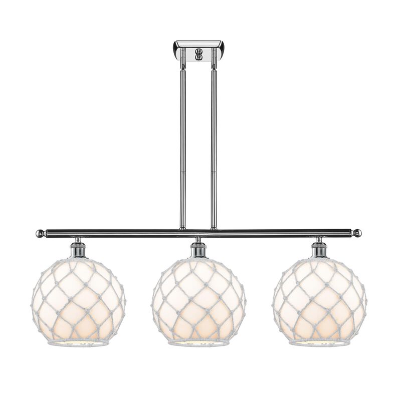 Bruno Marashlian Large Farmhouse Rope 37 Inch Linear Suspension Light by Innovations Lighting