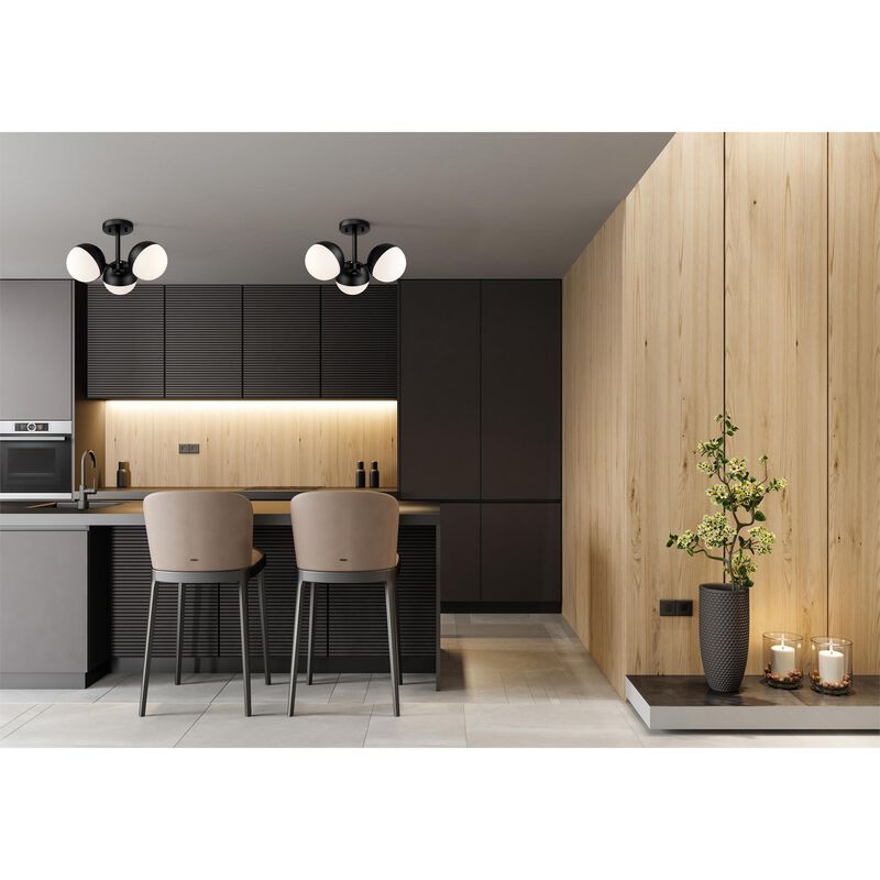 Realm Sphere 17 Inch 3 Light Semi Flush Mount by Z-Lite
