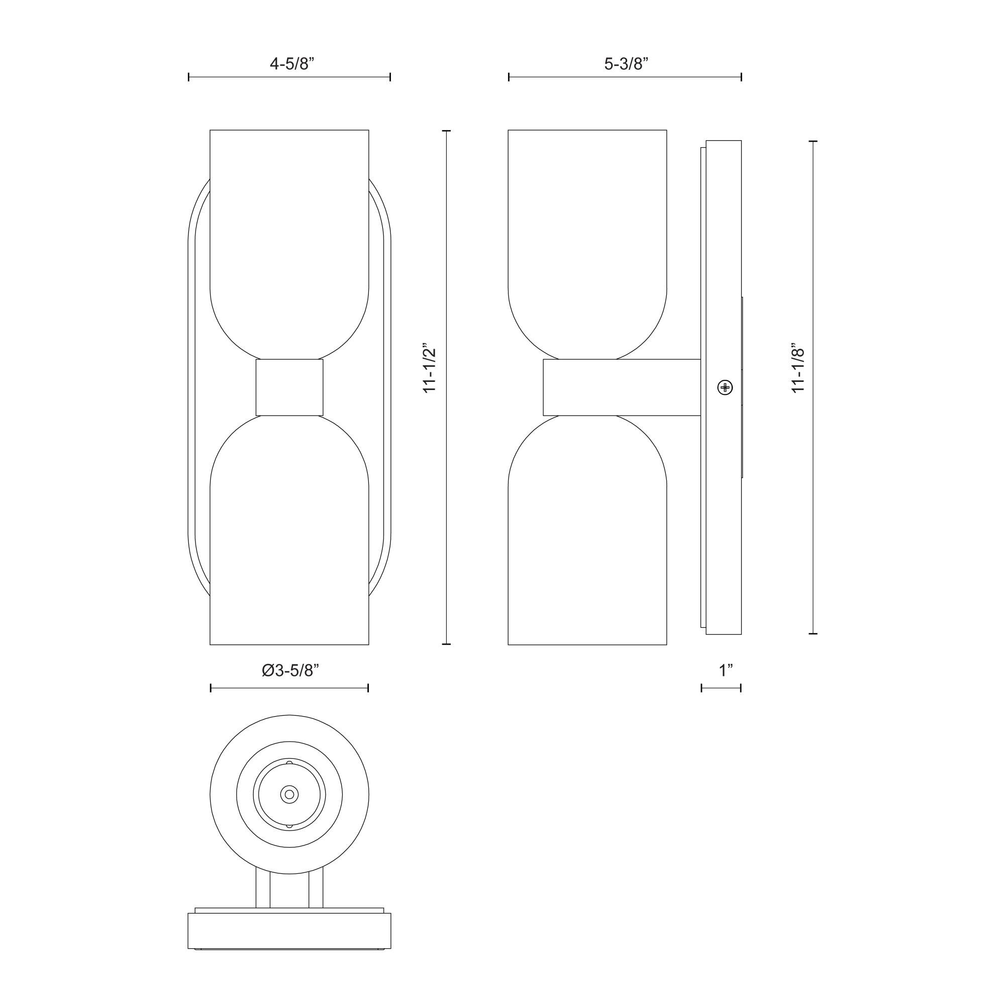 Elisa Carlucci Lucian 11 Inch Wall Sconce by Alora Lighting