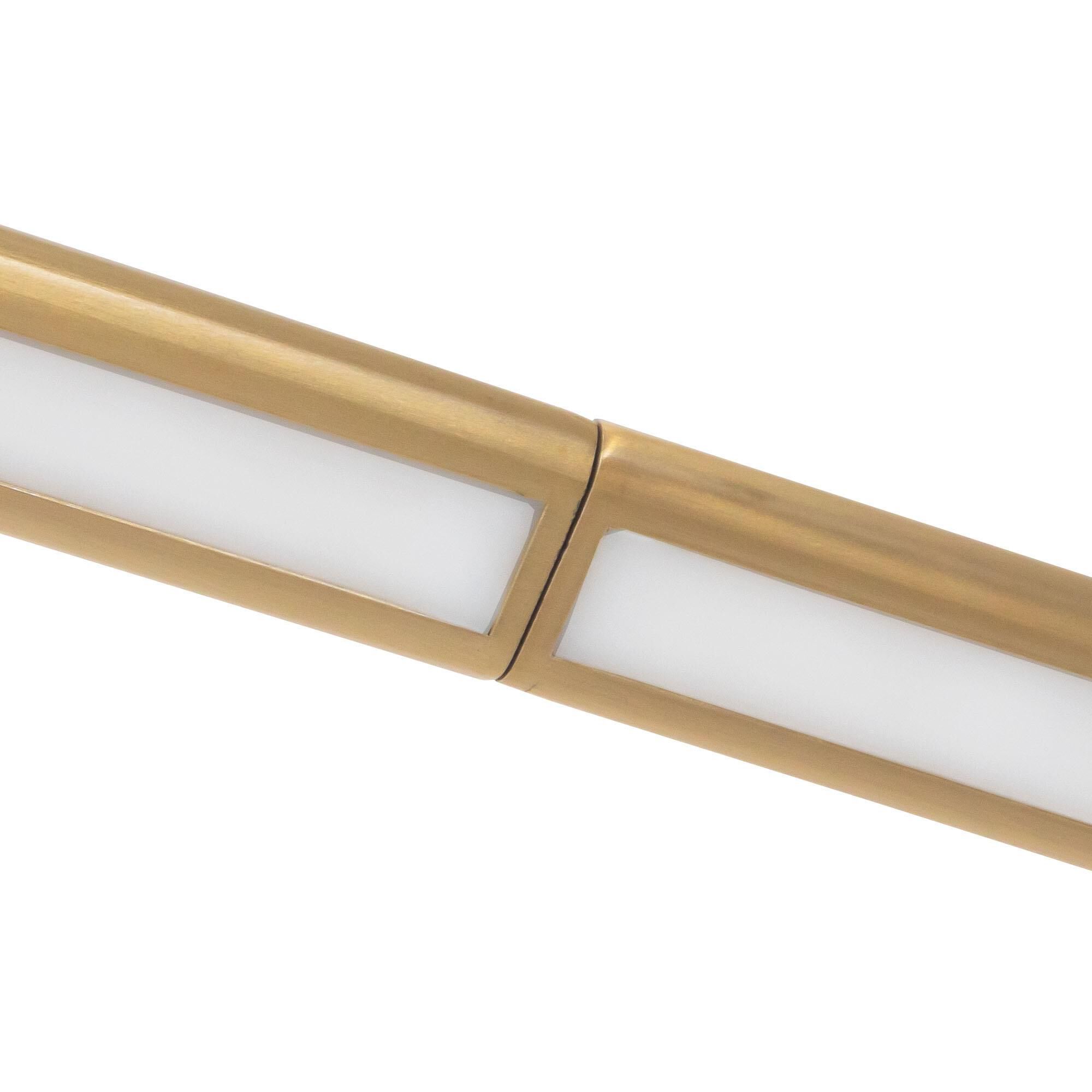 Shown in Brushed Gold finish and White Silicone Diffuser glass