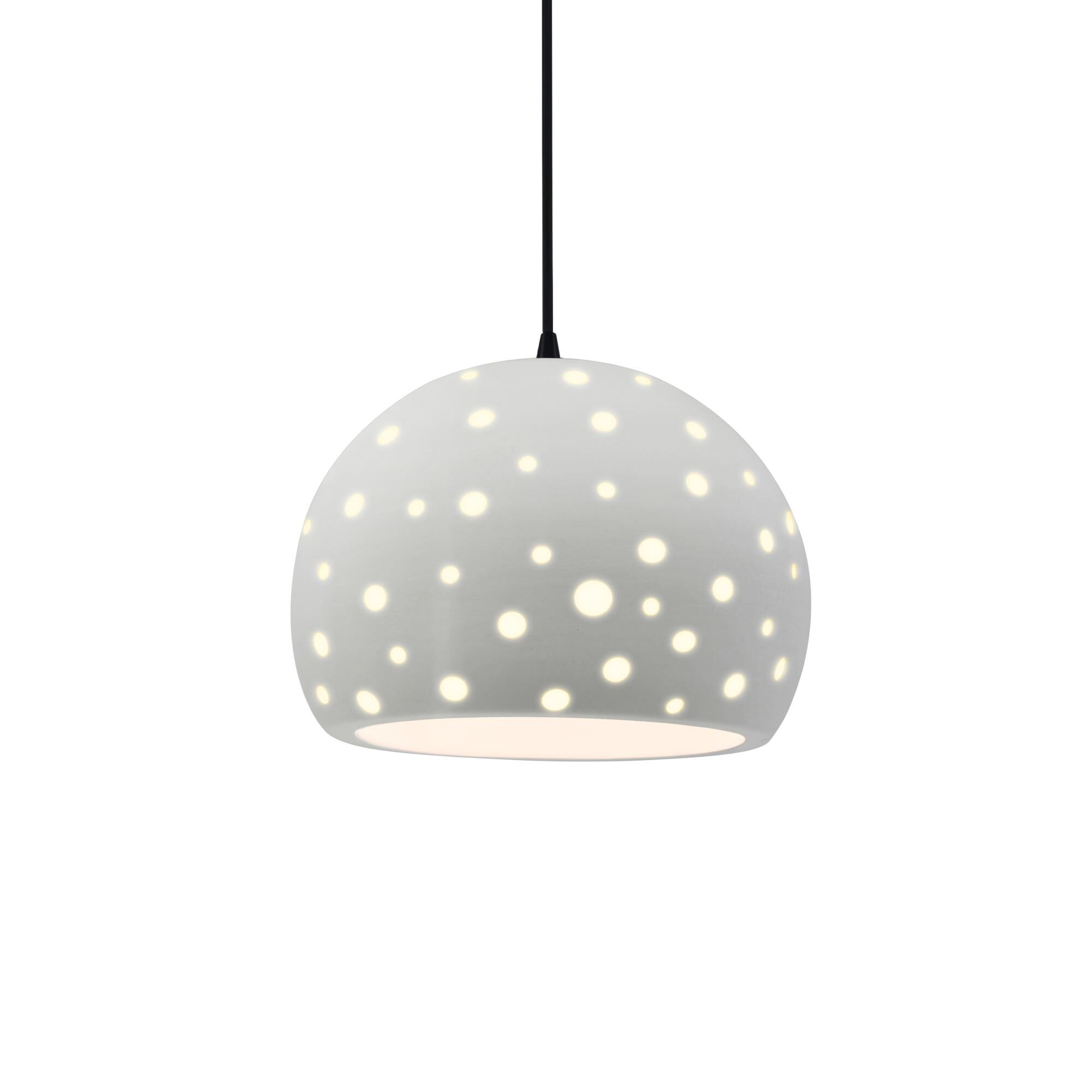 Perforated Globe 10 Inch Large Pendant by Justice Design Group