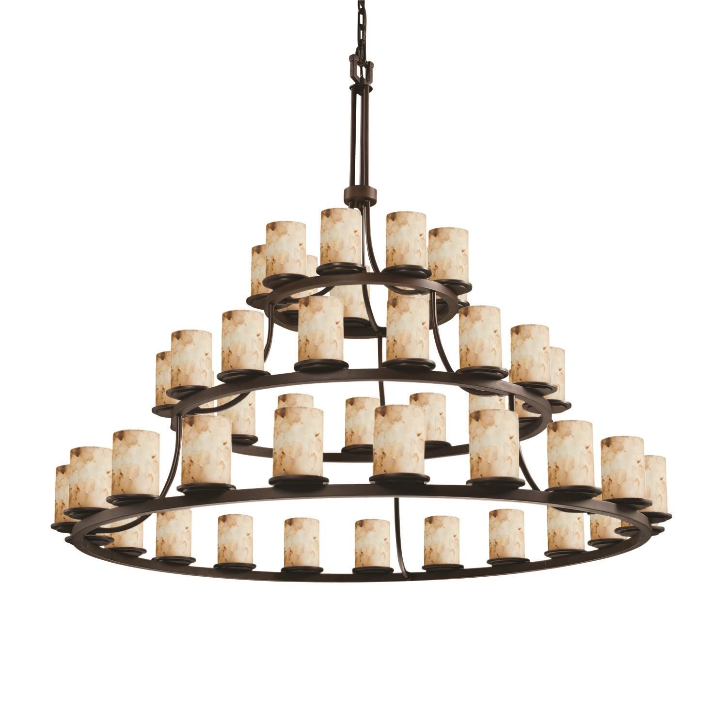 Alabaster Rocks! 60 Inch 45 Light LED Chandelier by Justice Design Group