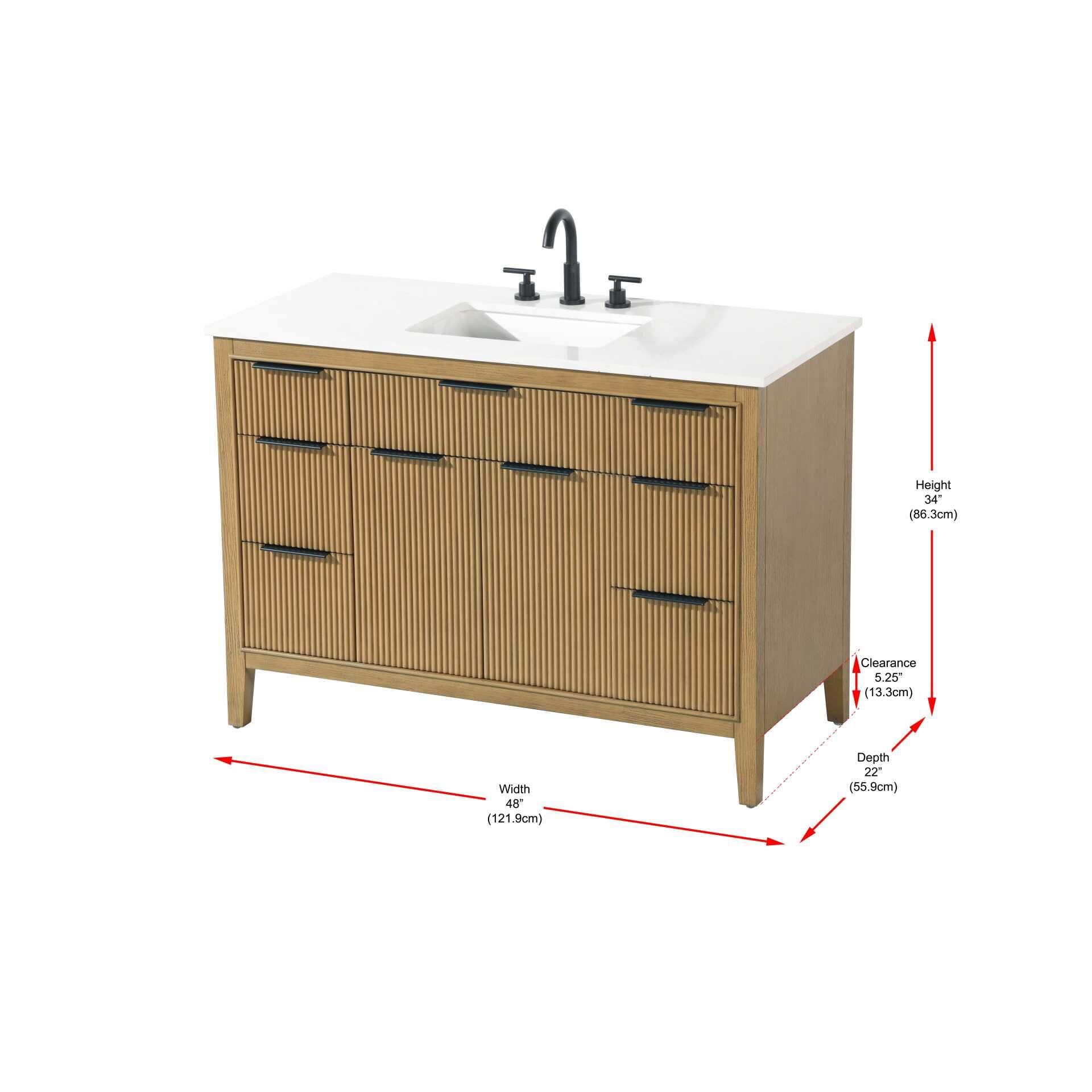 Langston 48 Inch Bath Vanity by Elegant Decor