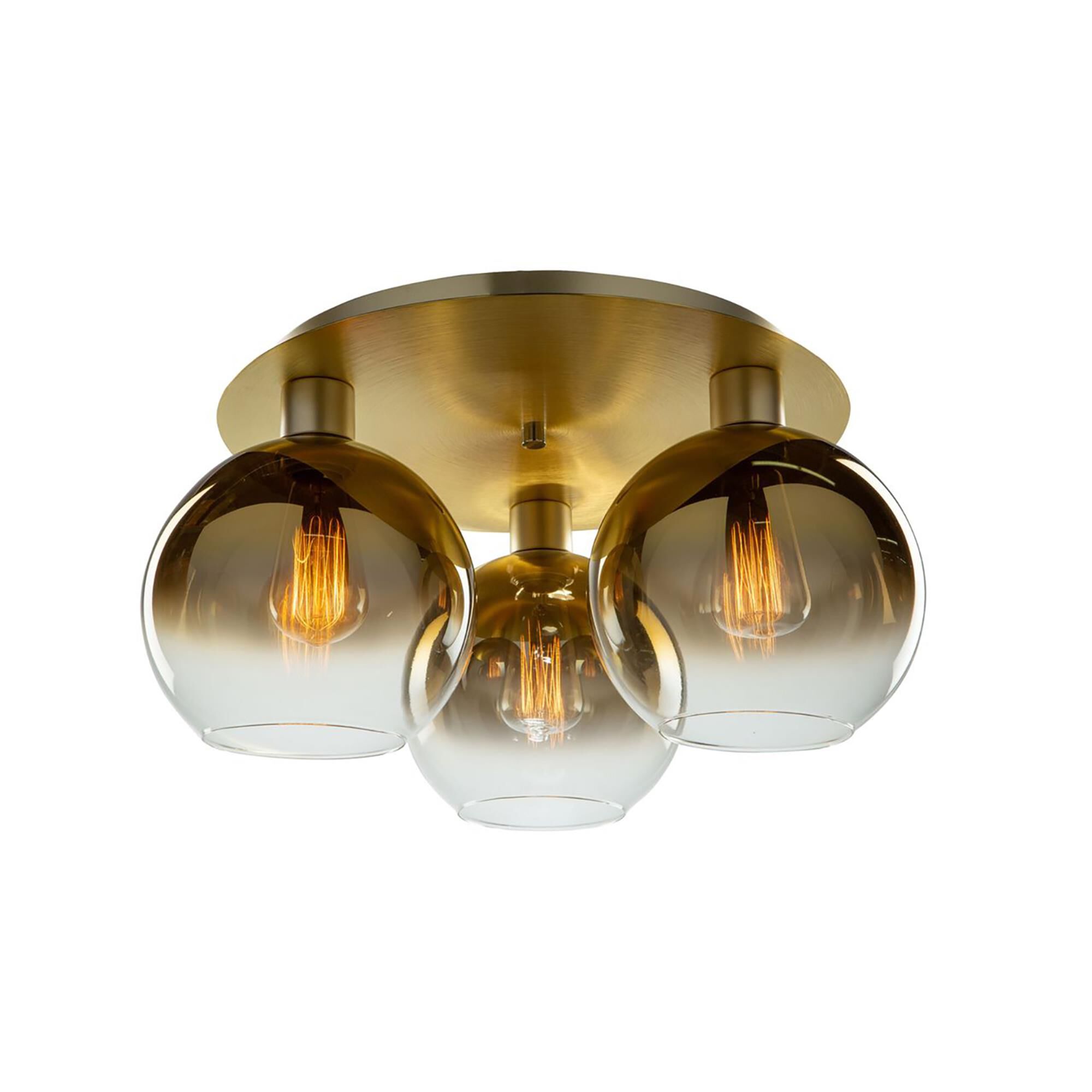 Steven Sabados (S&C) Morning Mist 19 Inch 3 Light Semi Flush Mount,
