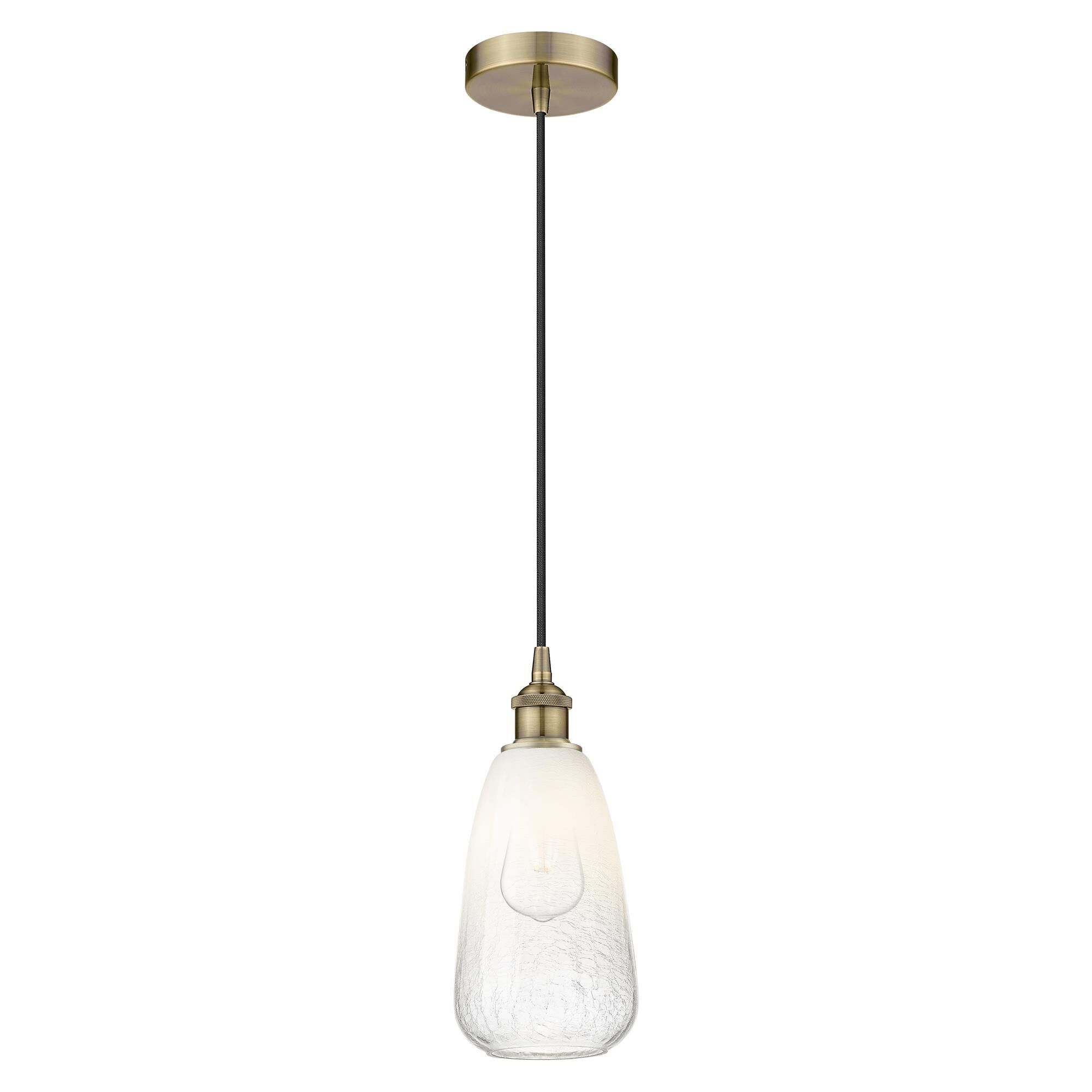 Shown in Antique Brass finish and Opal glass