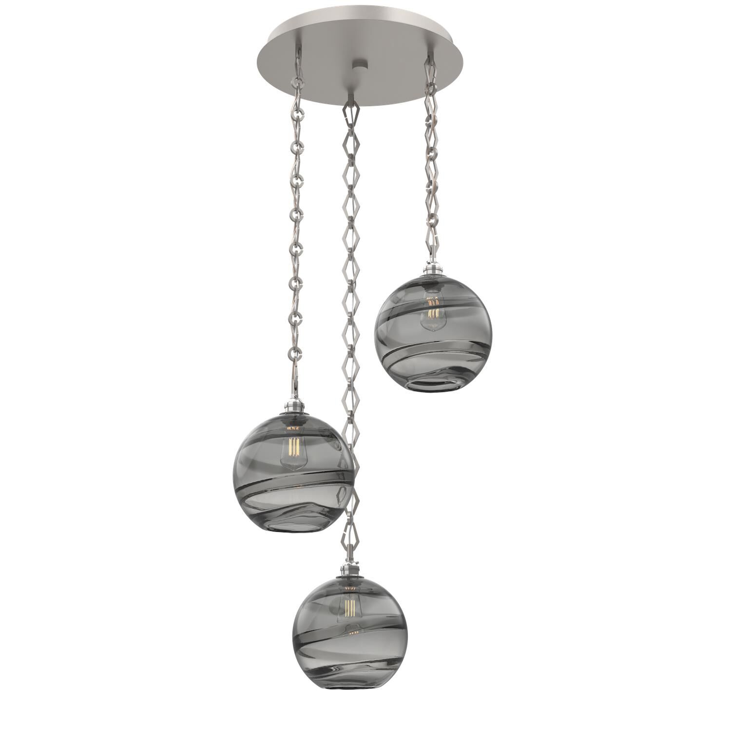 Shown in Beige Silver finish and Smoke glass