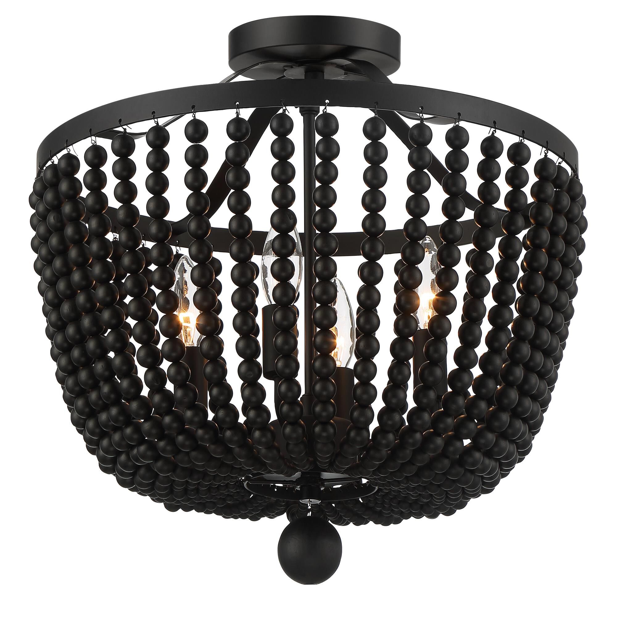 Rylee 16 Inch 4 Light Semi Flush Mount by Crystorama