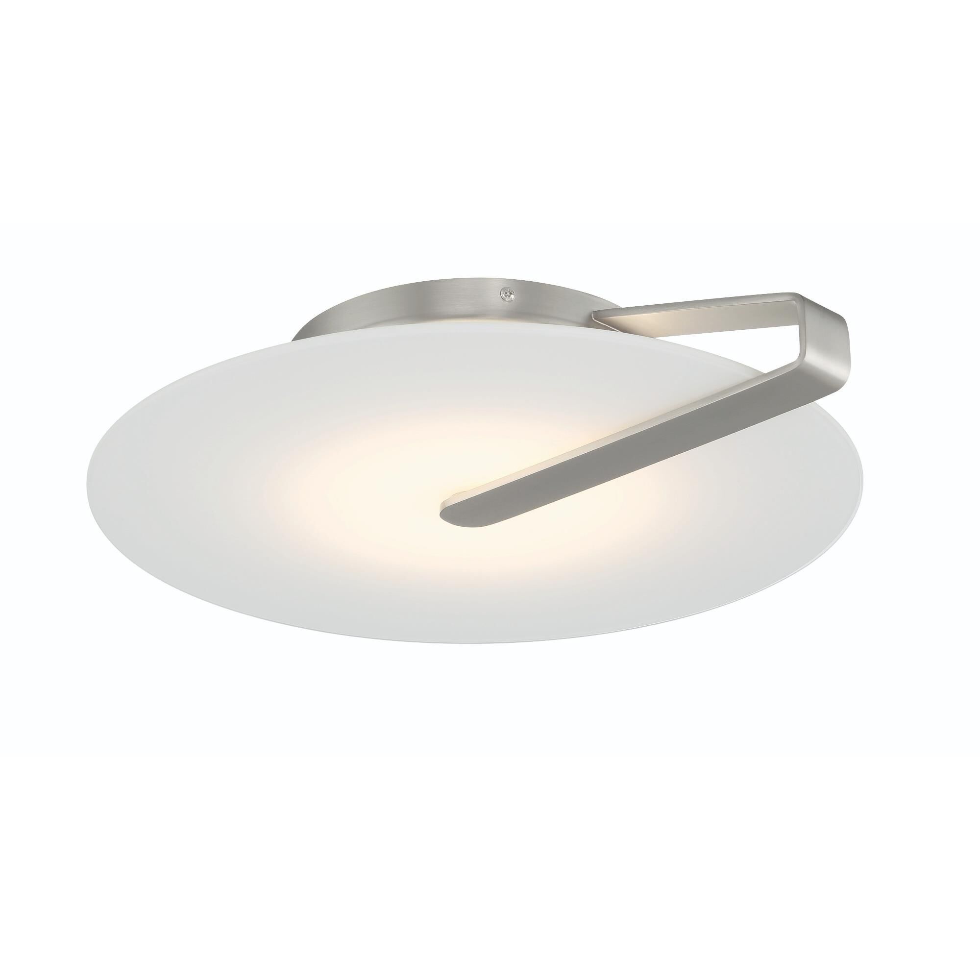 Shown in Nickel and White finish and White glass