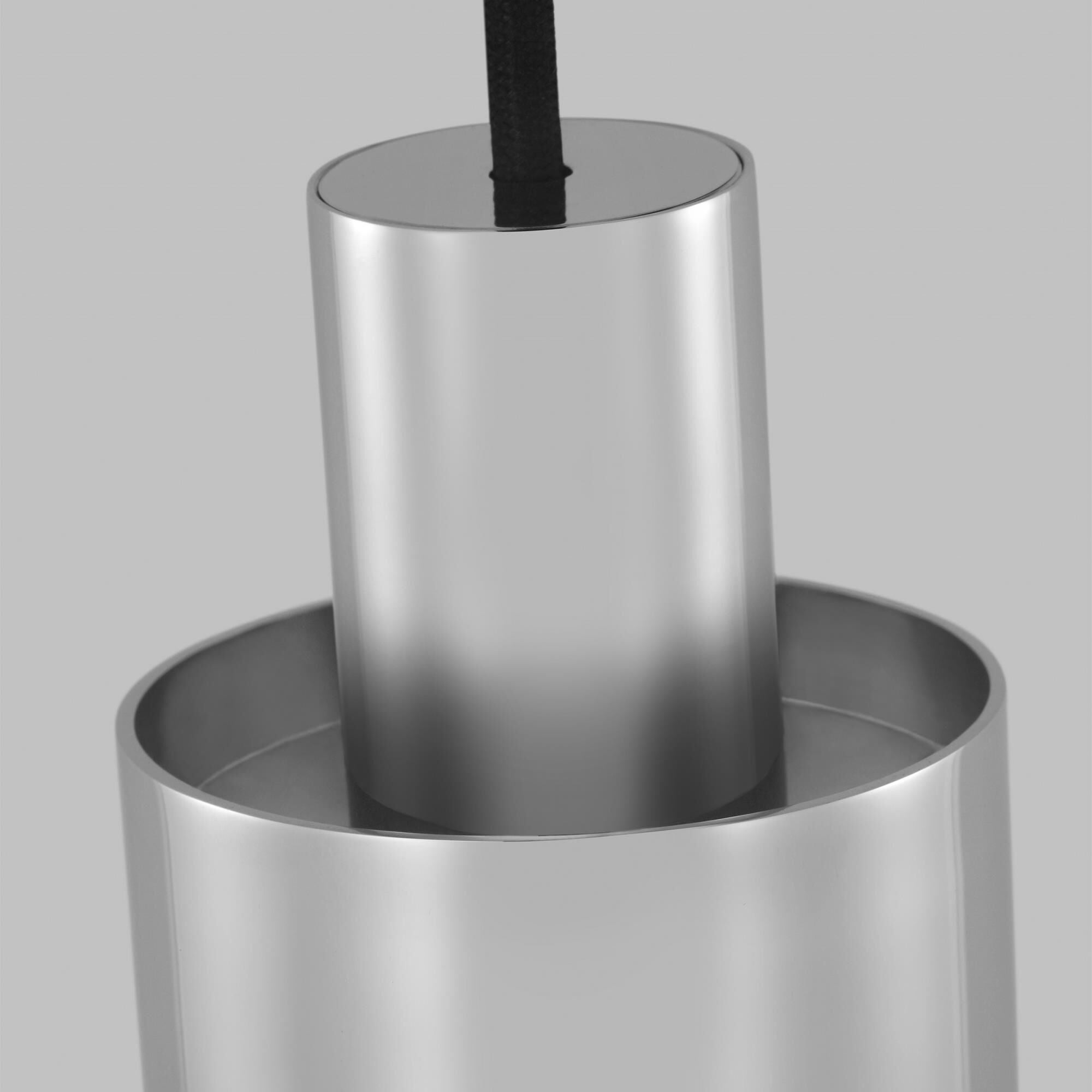 Shown in Polished Stainless Steel finish and Aluminum, Stainless Steel or Brass shade