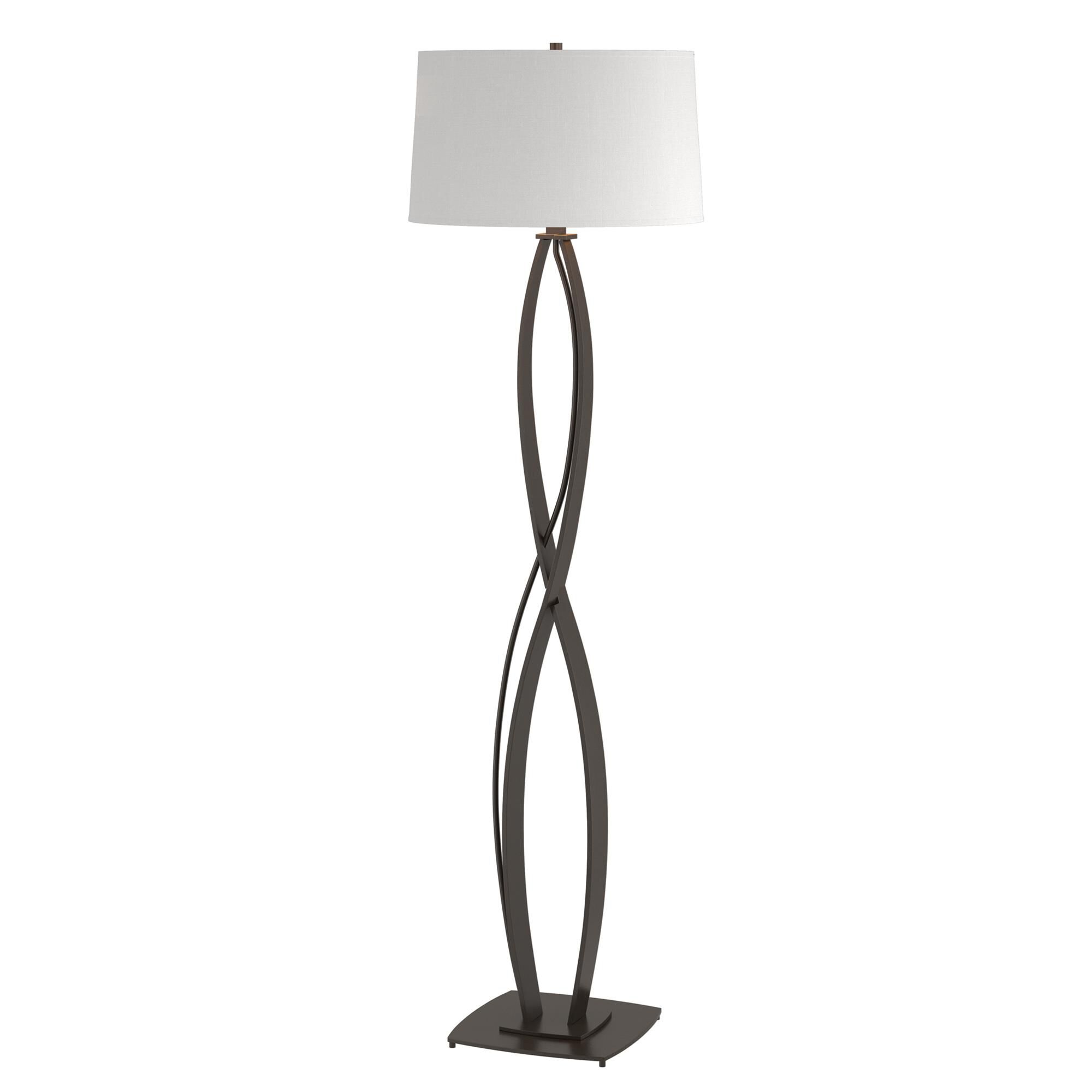 Shown in Oil Rubbed Bronze finish and Natural Anna shade