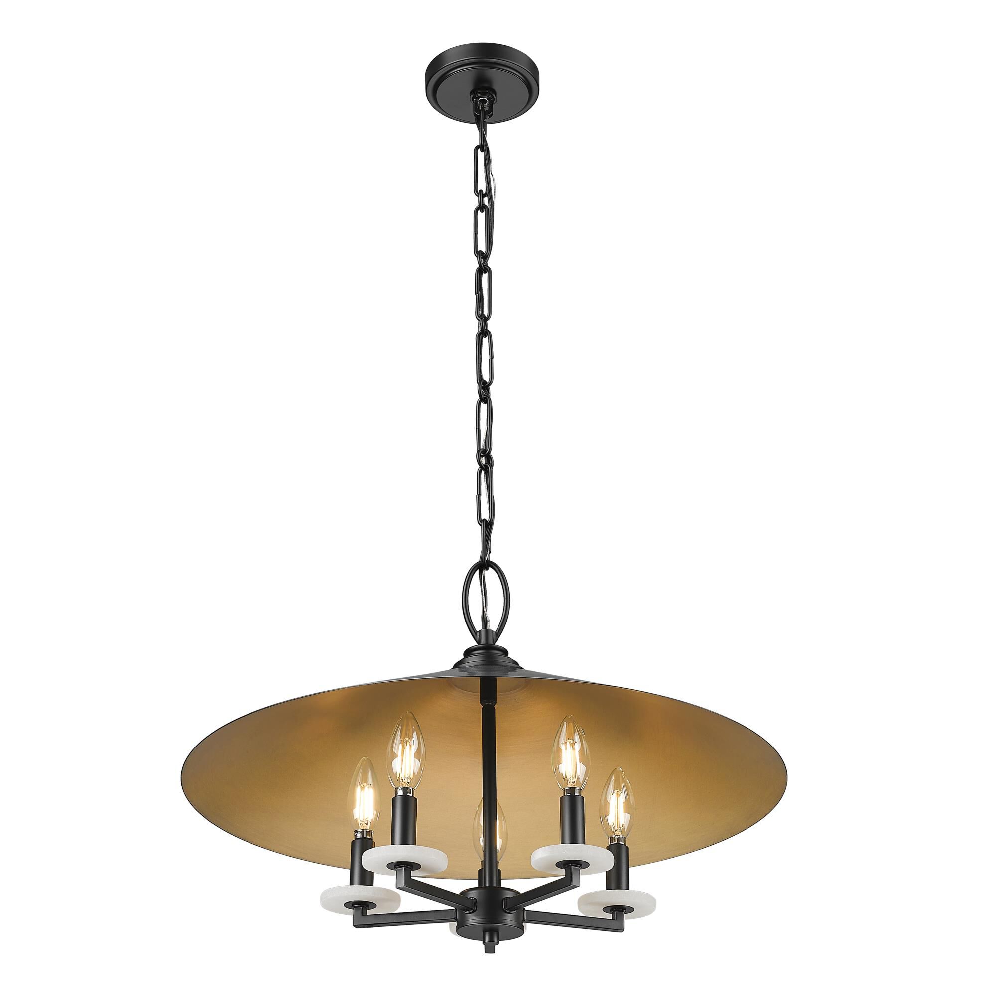 Shown in Matte Black finish and Matte Black Outer And Signature Rubbed Brass Inner glass and Matte Black Outer And Signature Rubbed Brass Inner shade