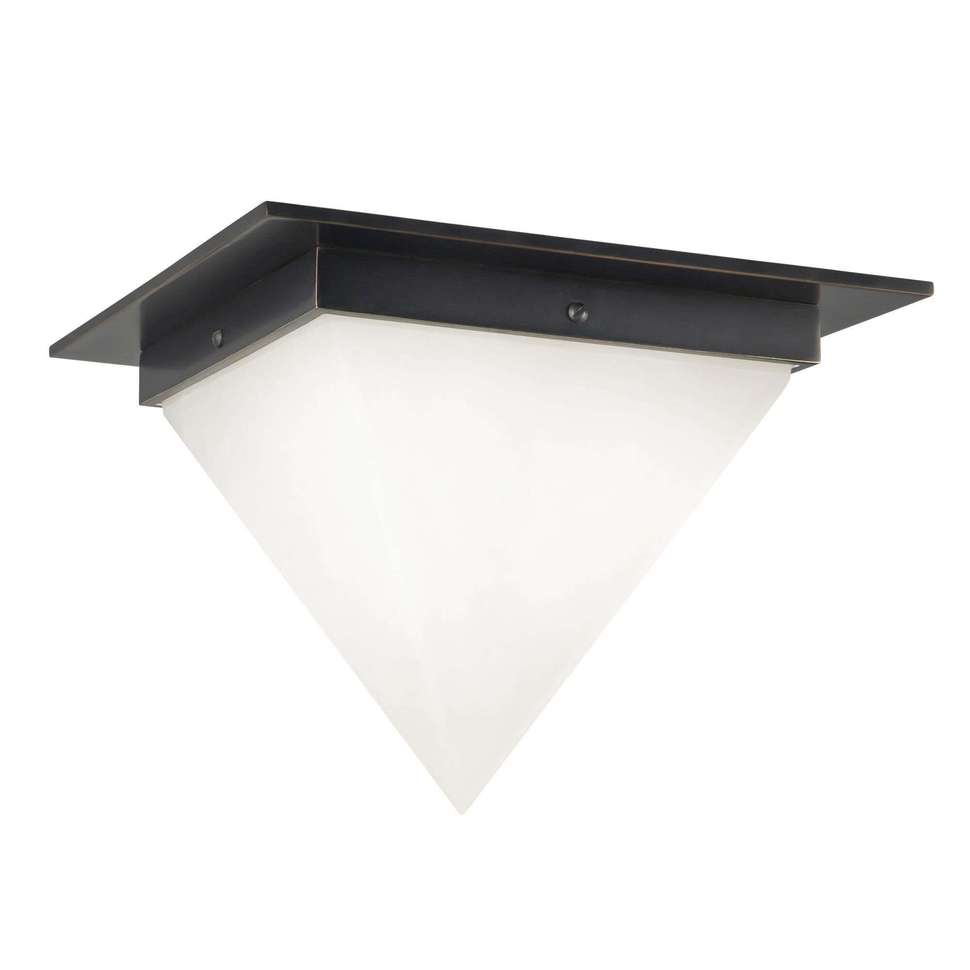 Shown in Urban Bronze finish and Alabaster glass