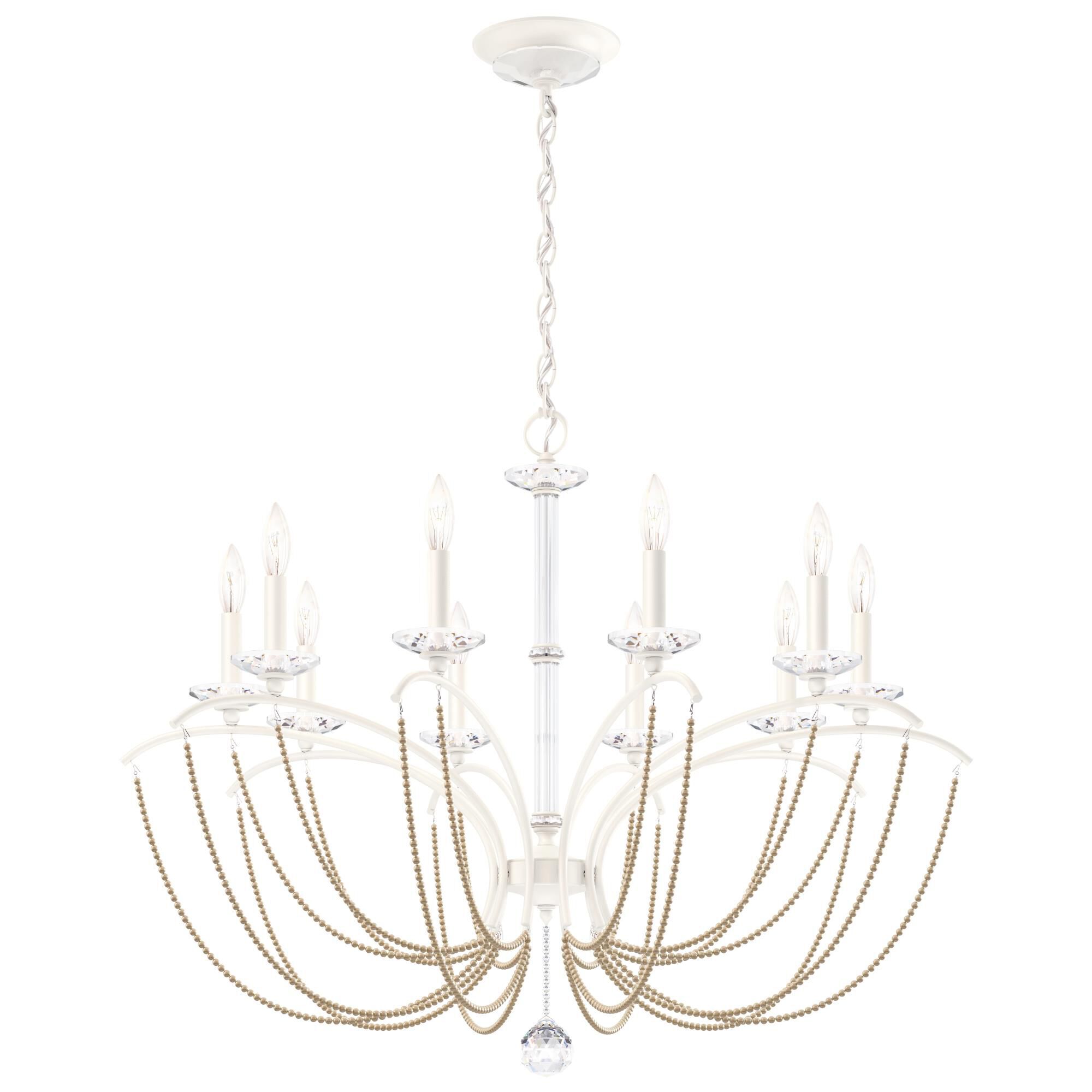 Shown in White finish and Bronze Pearl crystal