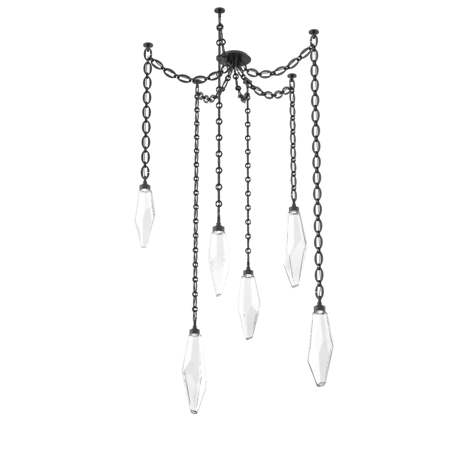 Shown in Matte Black finish and Clear glass