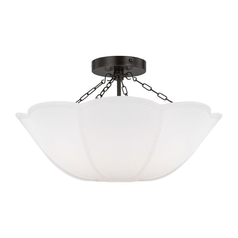 Alexa Hampton Stassi 18 Inch 2 Light Semi Flush Mount by Visual Comfort Studio