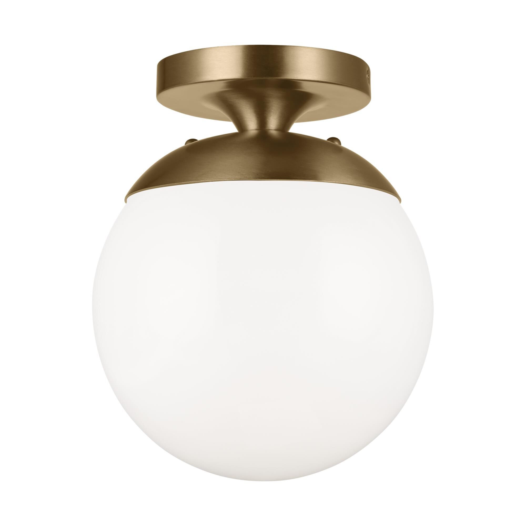 Shown in Satin Bronze finish and Smooth White glass