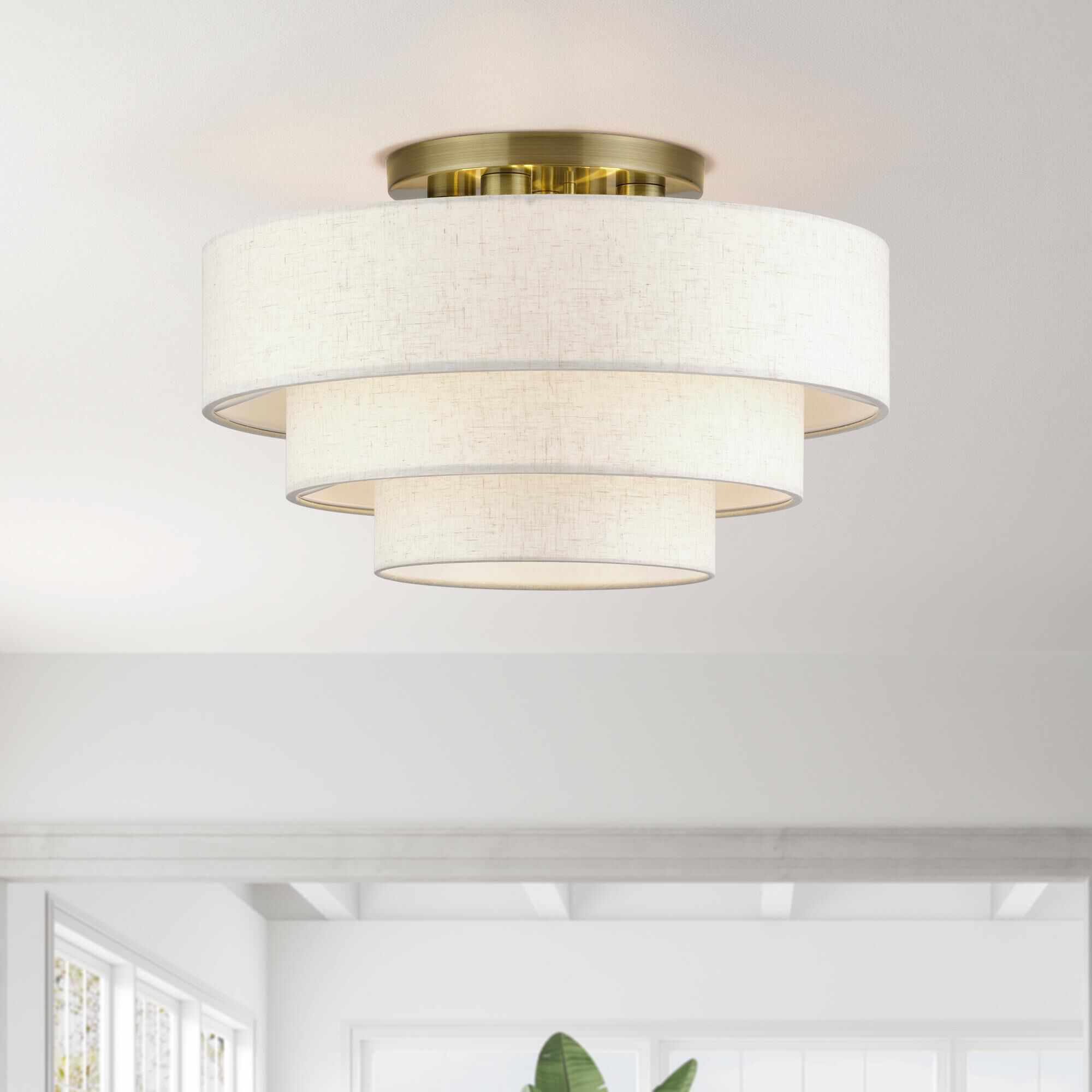 Manorwood 21 Inch Semi Flush Mount by Livex Lighting