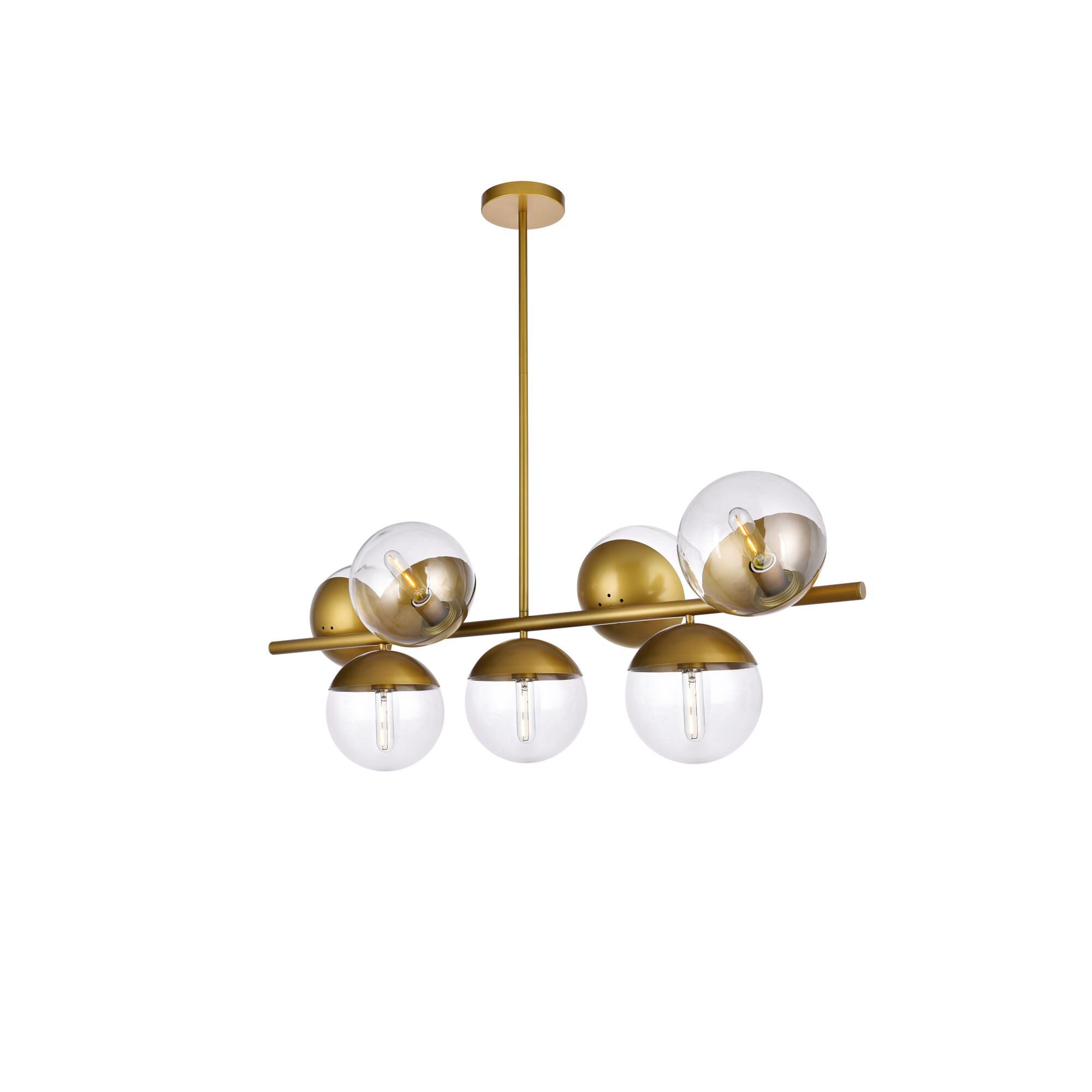 Eclipse 43 Inch 7 Light Linear Suspension Light by Elegant Lighting