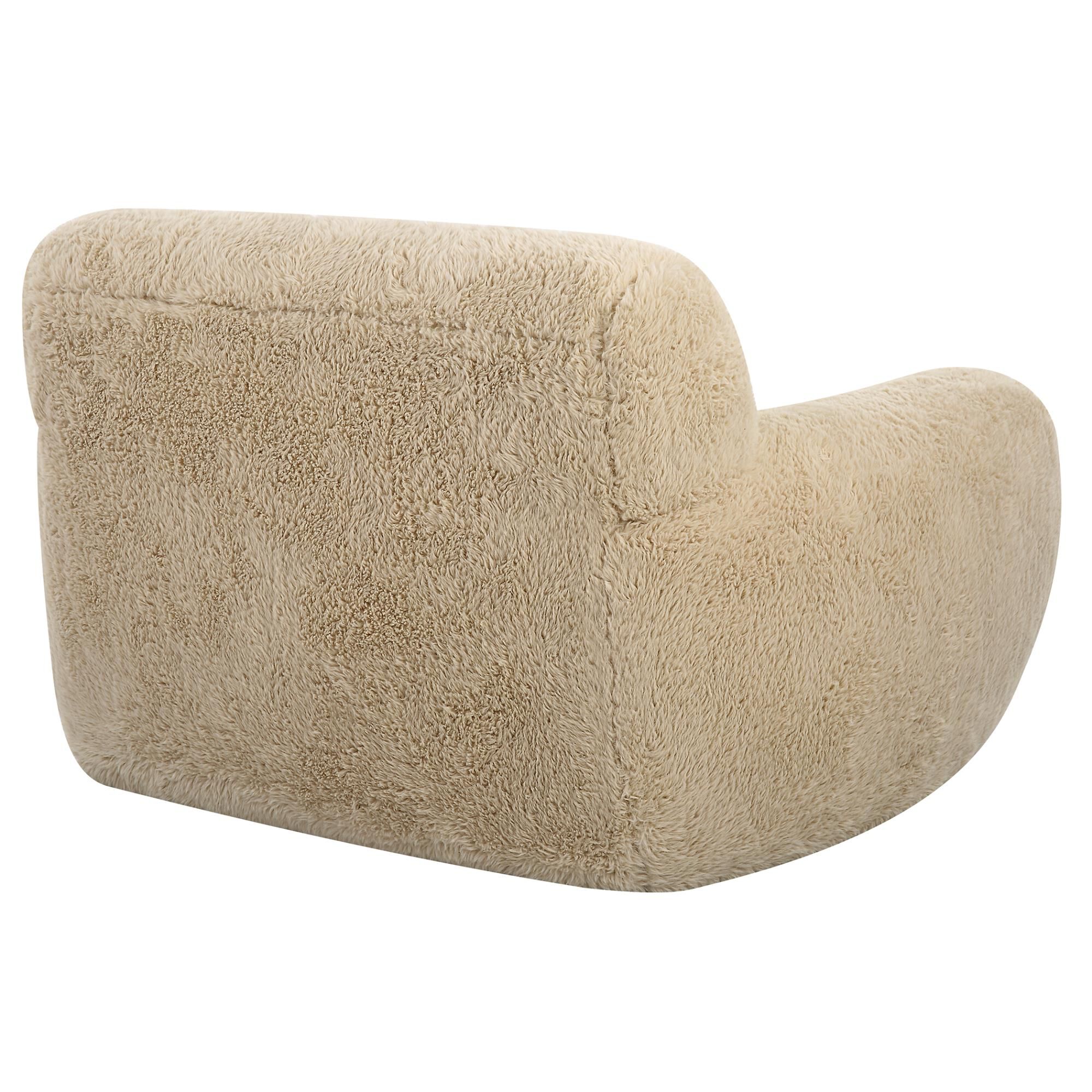 Shown in The Definition Of A Cozy Place To Rest, The Caramel Toned Long-Haired Faux Sheepskin Creates Rich Te finish