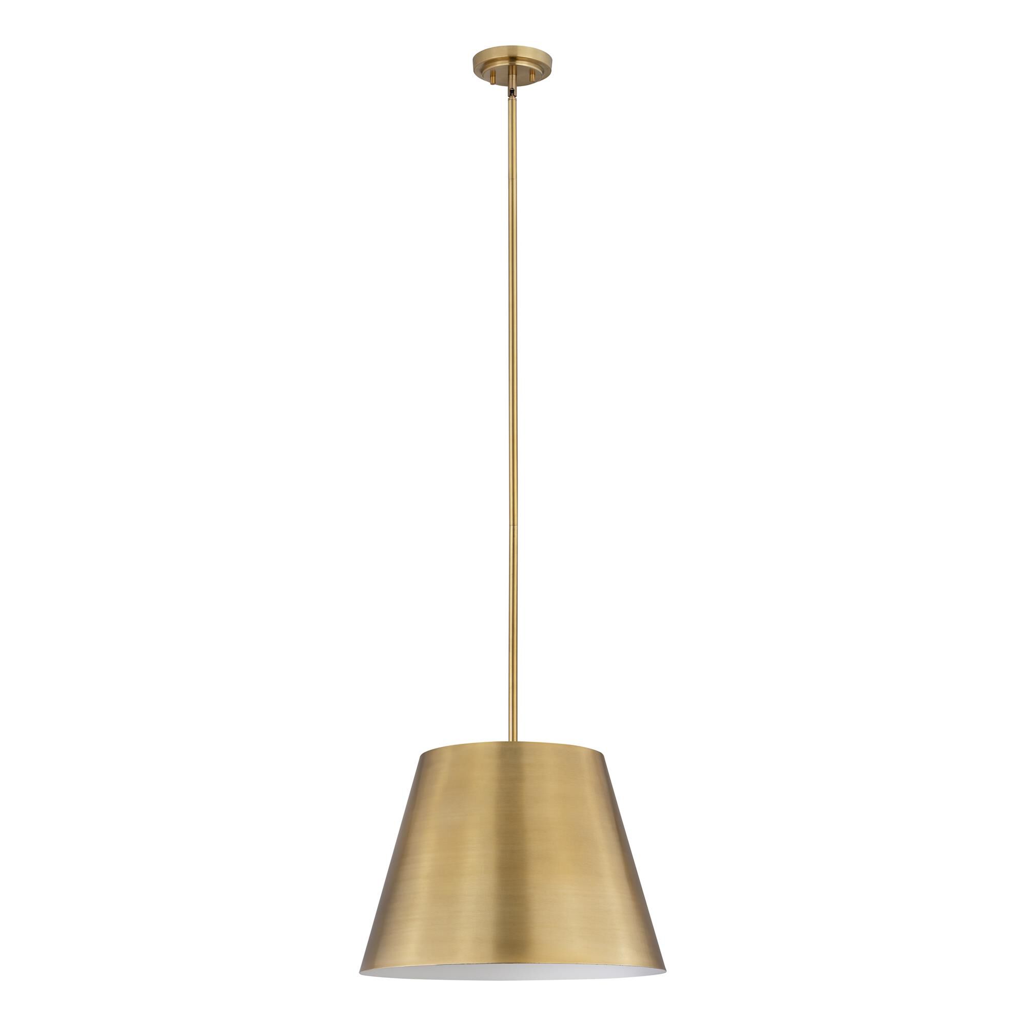 Shown in Rubbed Brass finish and Rubbed Brass shade