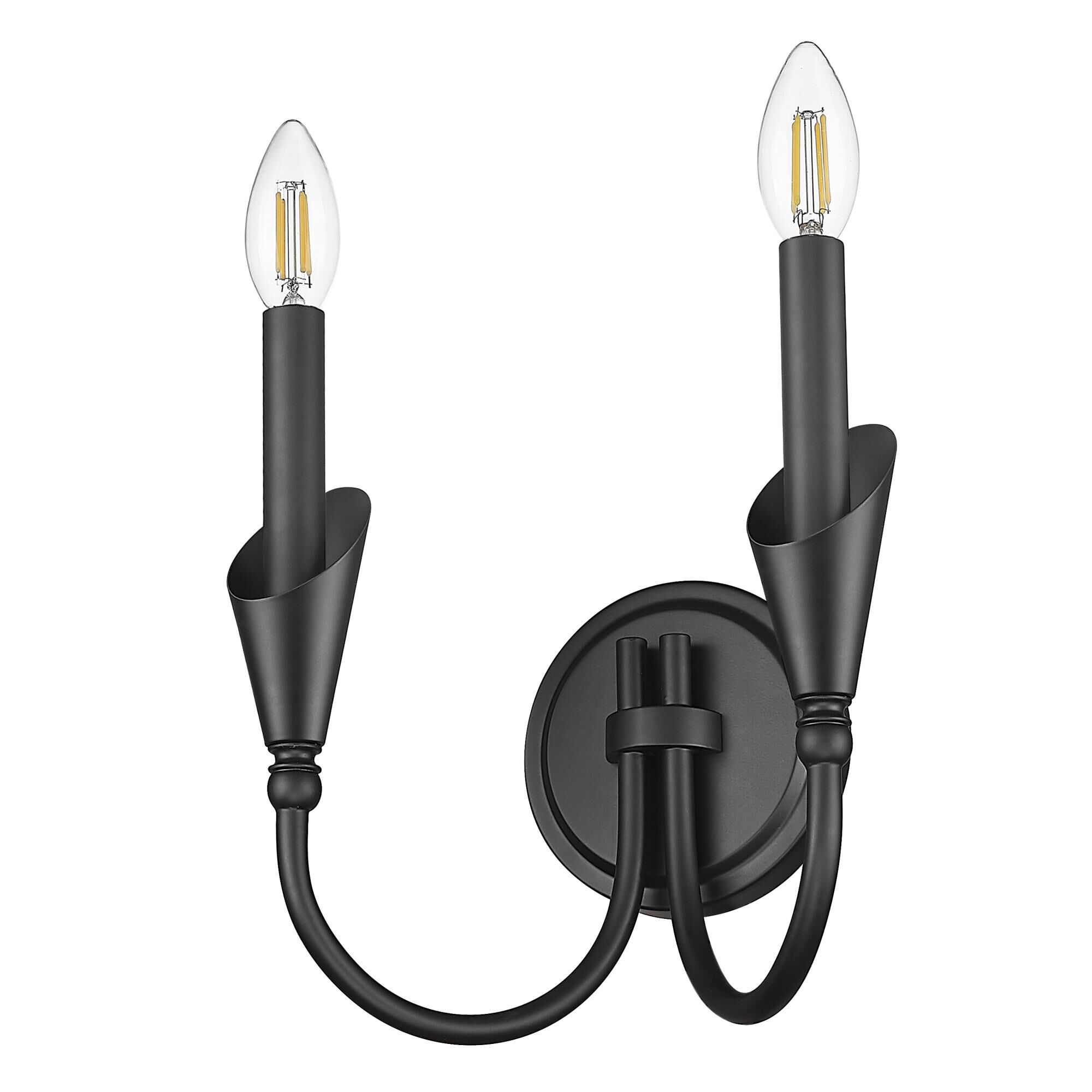 Shown in Matte Black finish and White glass and White shade