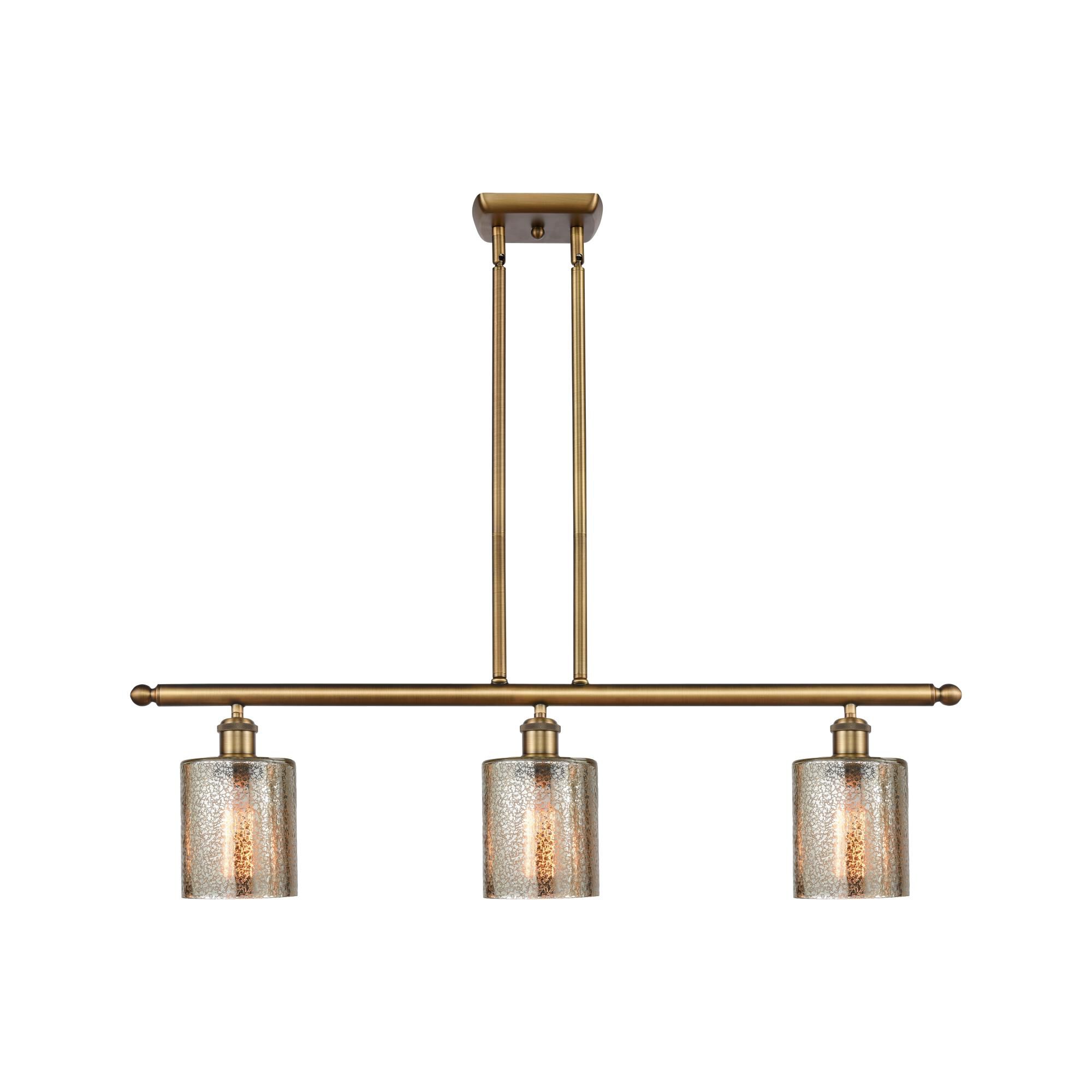 Shown in Brushed Brass finish and Drum glass and Glass shade